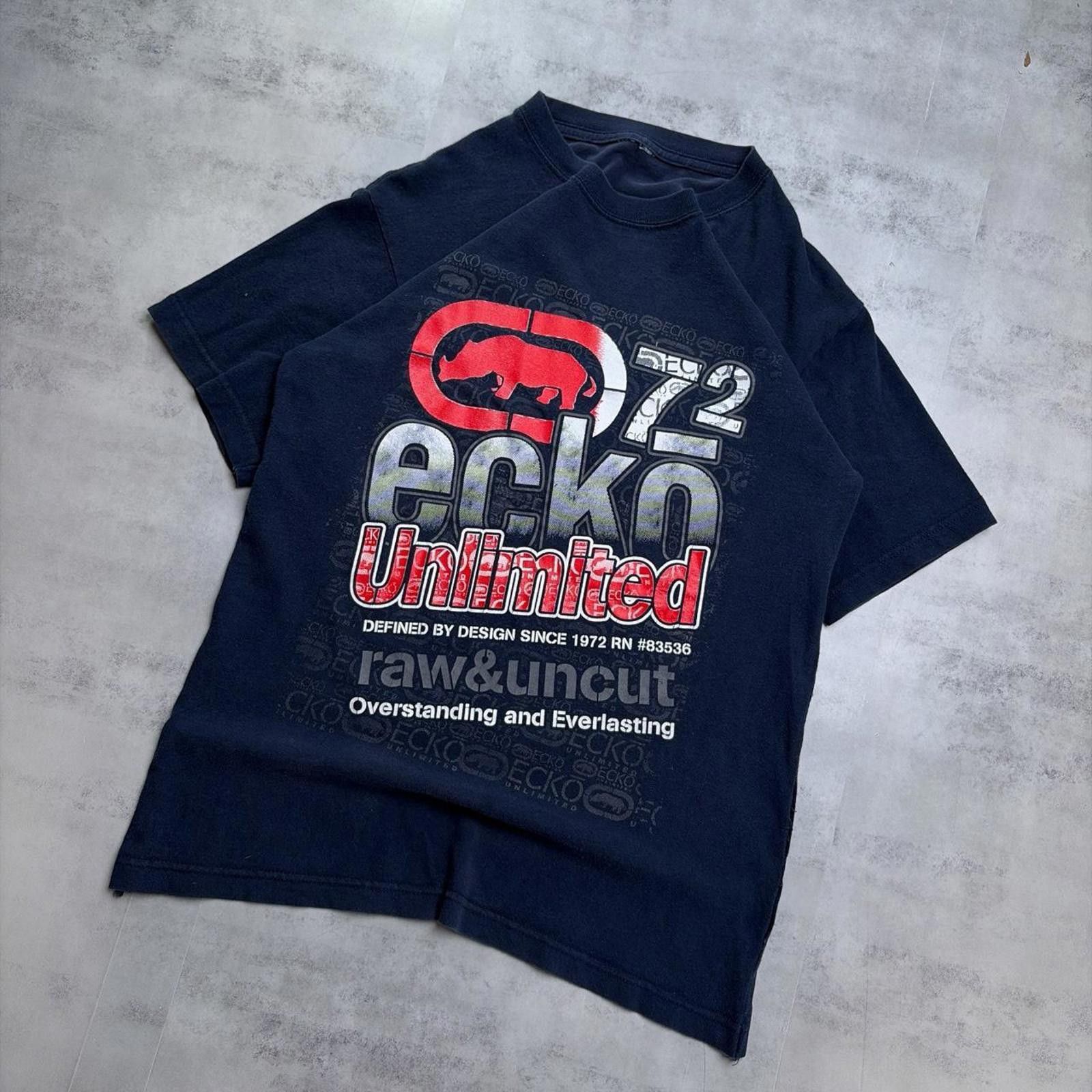 Ecko Unltd. Y2K Navy Ecko Unltd Grunge Skater T-Shirt Size US XS / EU 42 / 0 - 3 Thumbnail