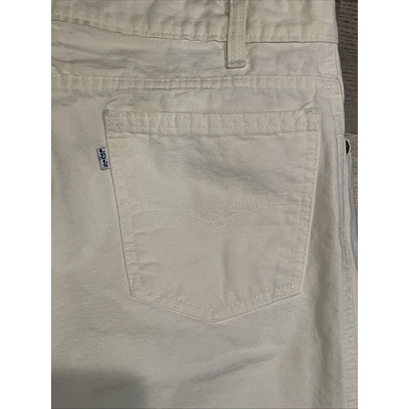 Levi's Vintage 1960s White W/White Tab Levi Strauss Jeans 34x32 Size US 34 / EU 50 - 15 Thumbnail