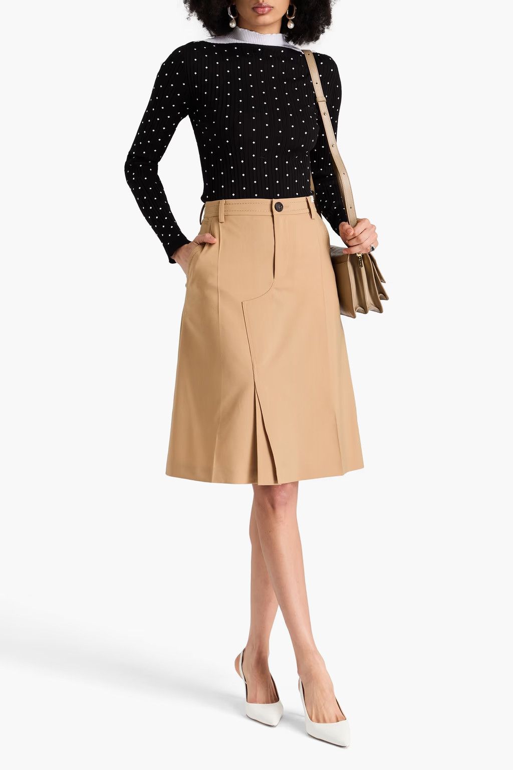 Marni o1y1125 Turtleneck Sweater in Black/White Size L / US 10 / IT 46 - 2 Thumbnail