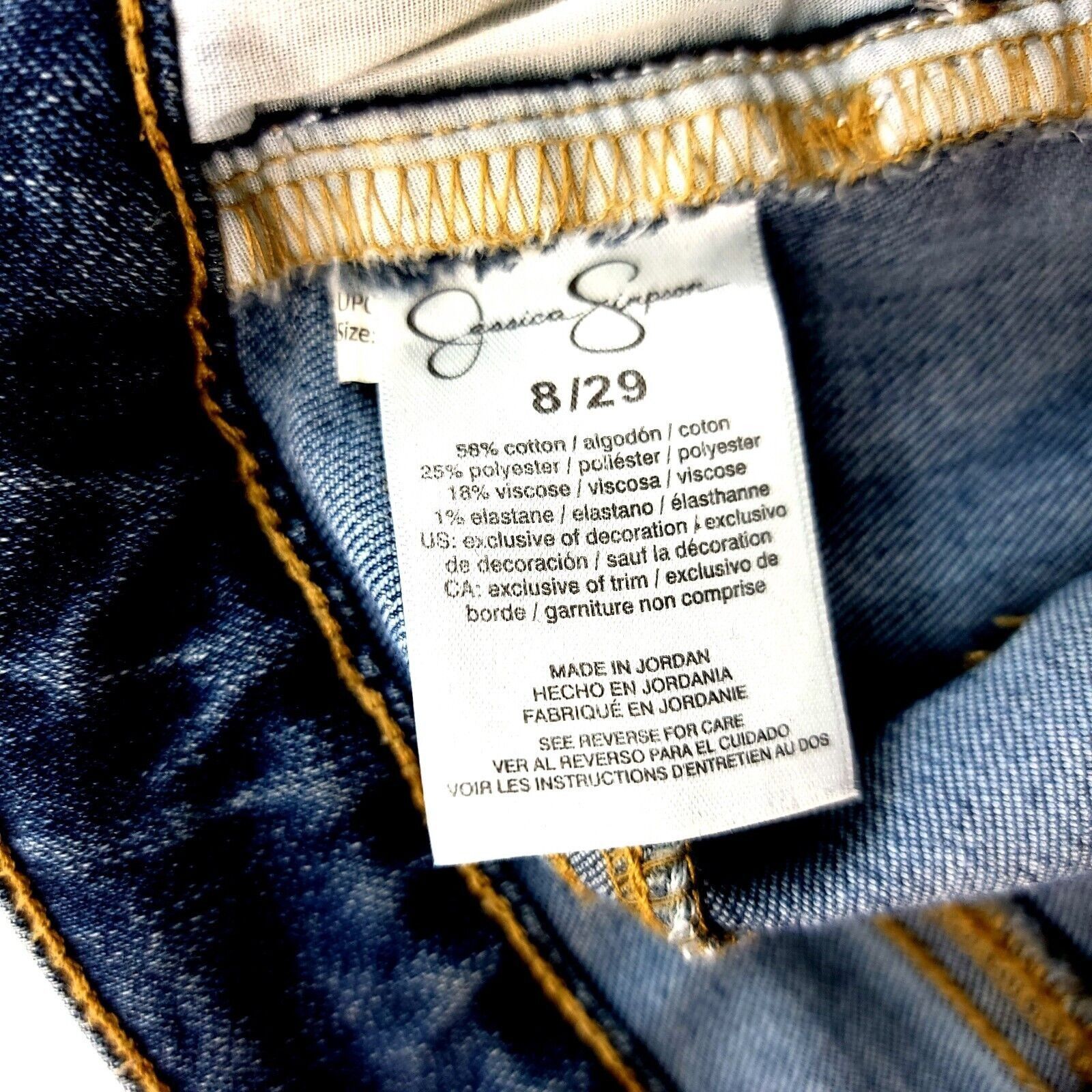 Jessica Simpson Jessica Simpson High Rise Skinny Ankle Blue Denim Mid Rise J Size 30" / US 8 / IT 44 - 7 Thumbnail