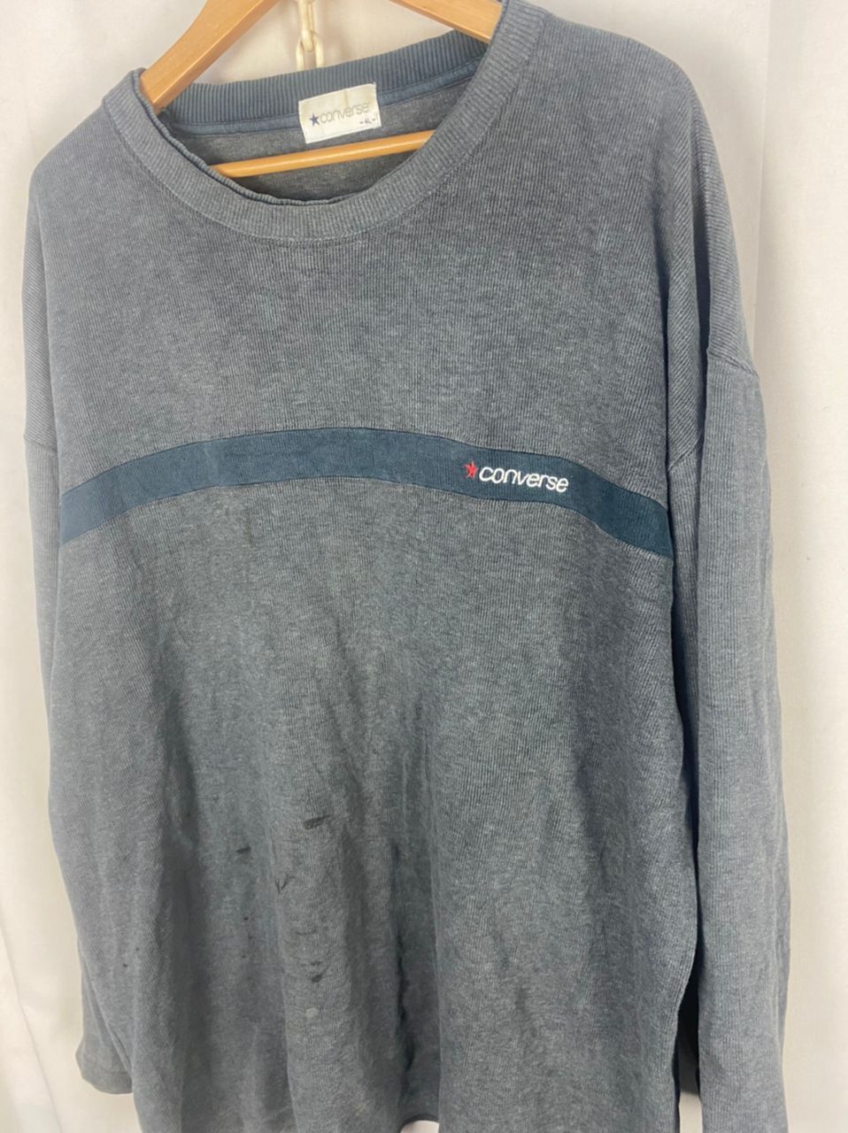 Converse Vintage converse spellout long sleeve distressed tshirt Size US XL / EU 56 / 4 - 3 Thumbnail