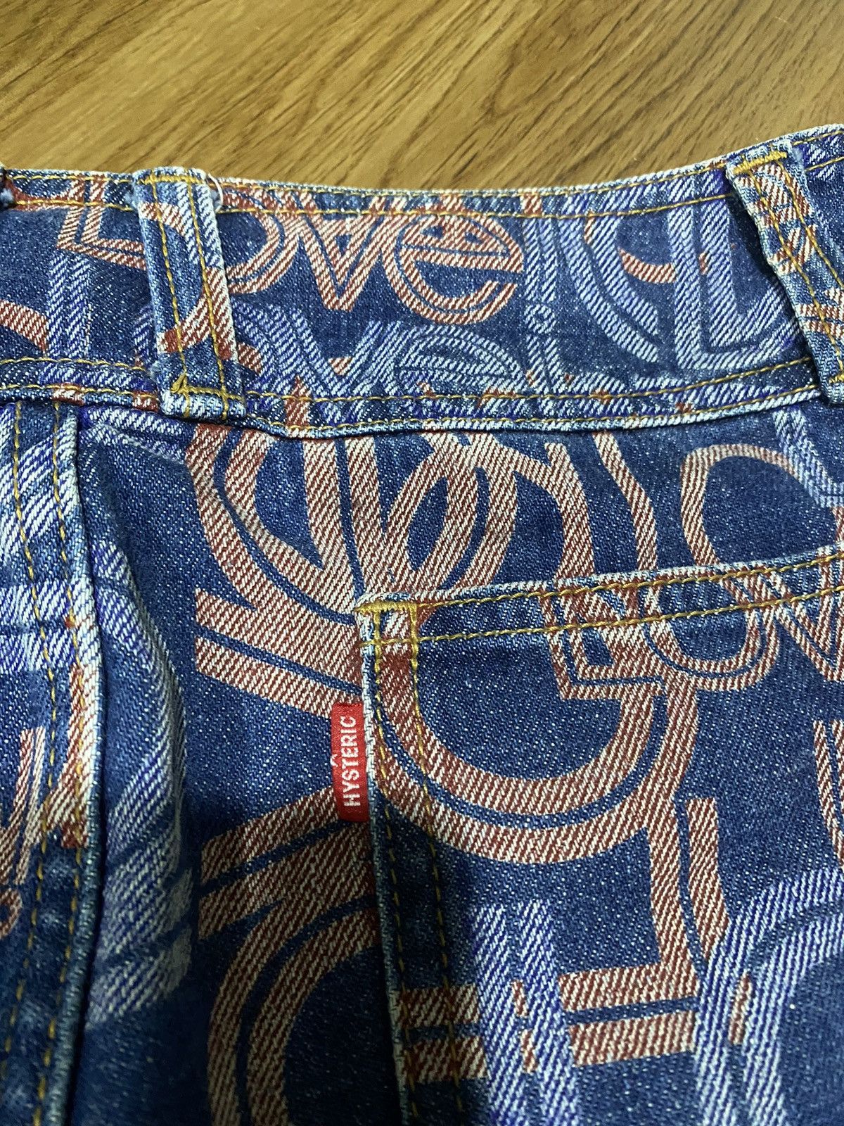 Hysteric Glamour Vintage Hysteric Glamour Fullprint Denim Maxi Skirt Size 30" / US 8 / IT 44 - 10 Thumbnail