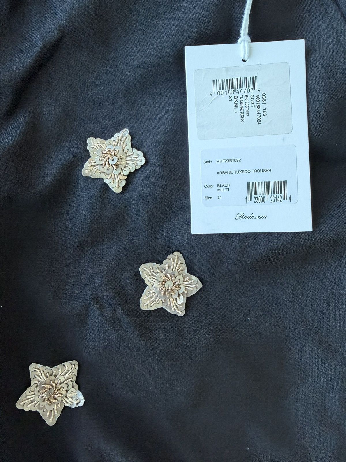 Bode BODE Embroidered Formal Trousers - Size 31 Size US 31 - 2 Thumbnail