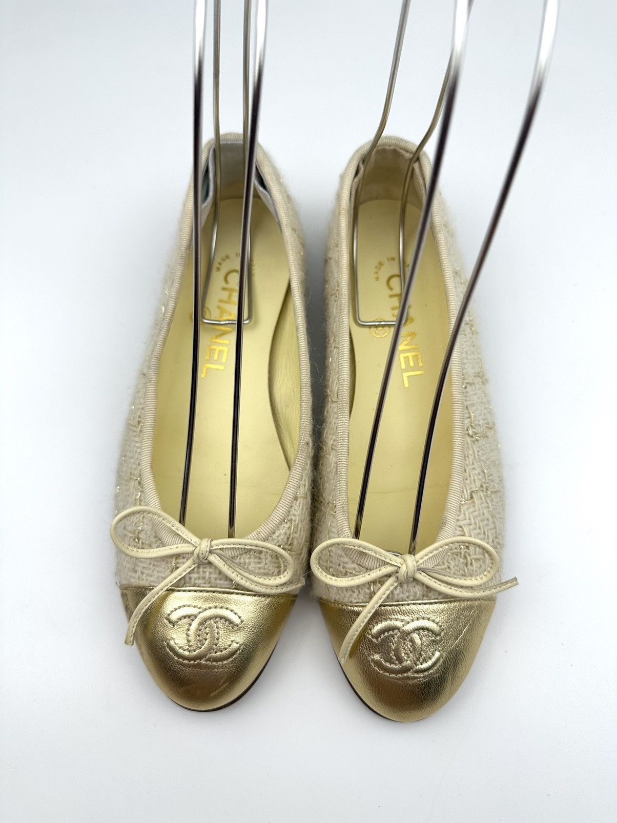 Chanel CHANEL Tweed Ballet Flats Size US 5 / IT 35 - 3 Thumbnail