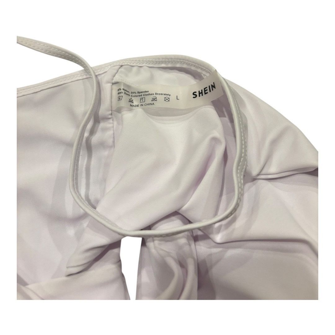 Shein SHEIN White Swimsuit Tie Front Size L Size L / US 10 / IT 46 - 3 Thumbnail