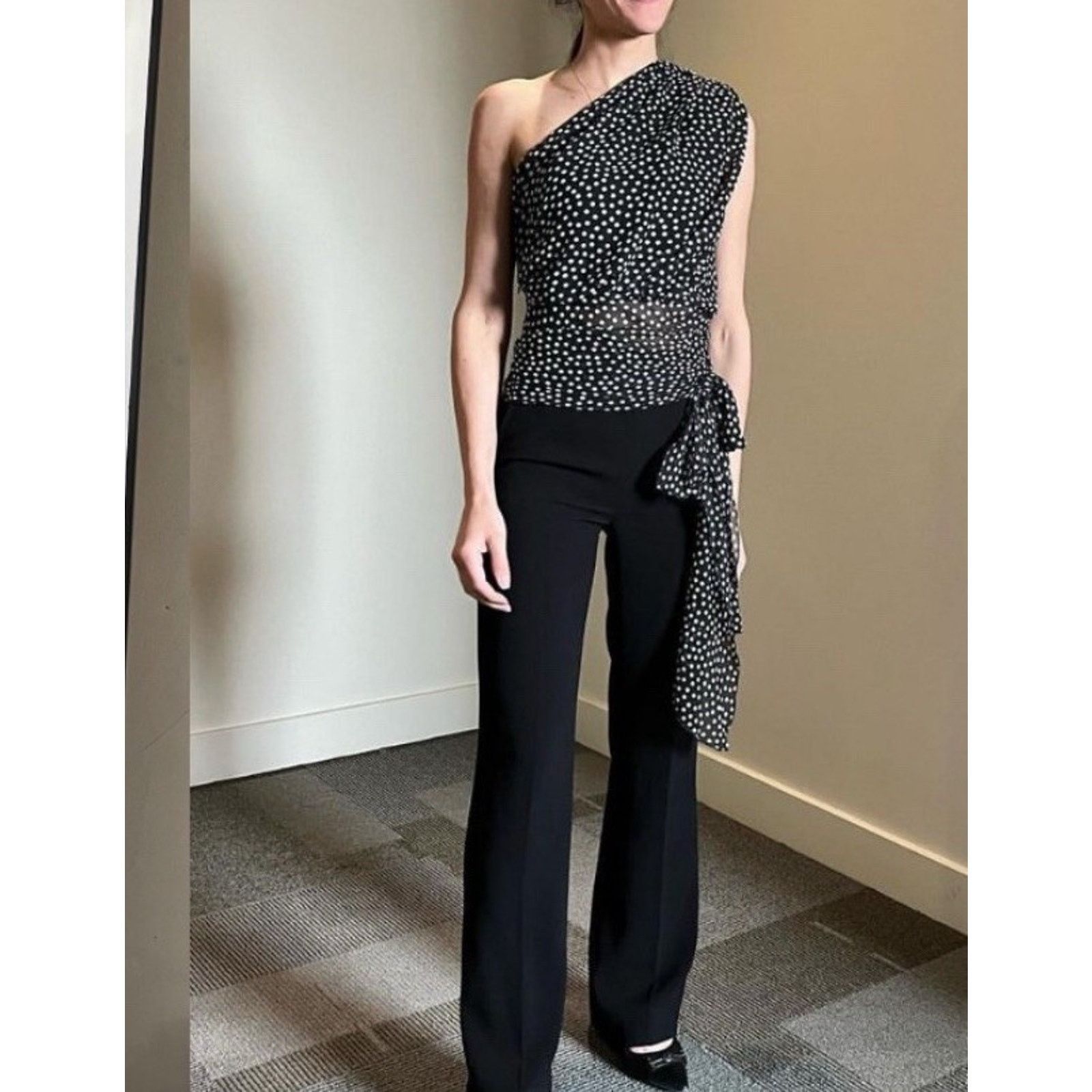 Zara Zara Asymmetric Polka Top Size Xs Brand New With Tag Size XS / US 0-2 / IT 36-38 - 2 Thumbnail