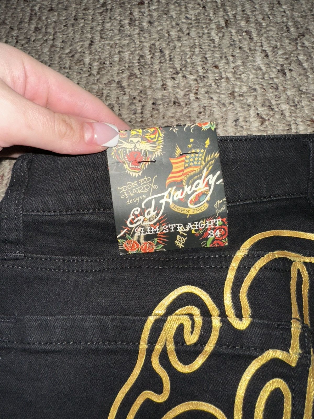 Ed Hardy Ed Hardy Japan Lion Black Denim Deadstock Size US 34 / EU 50 - 3 Thumbnail
