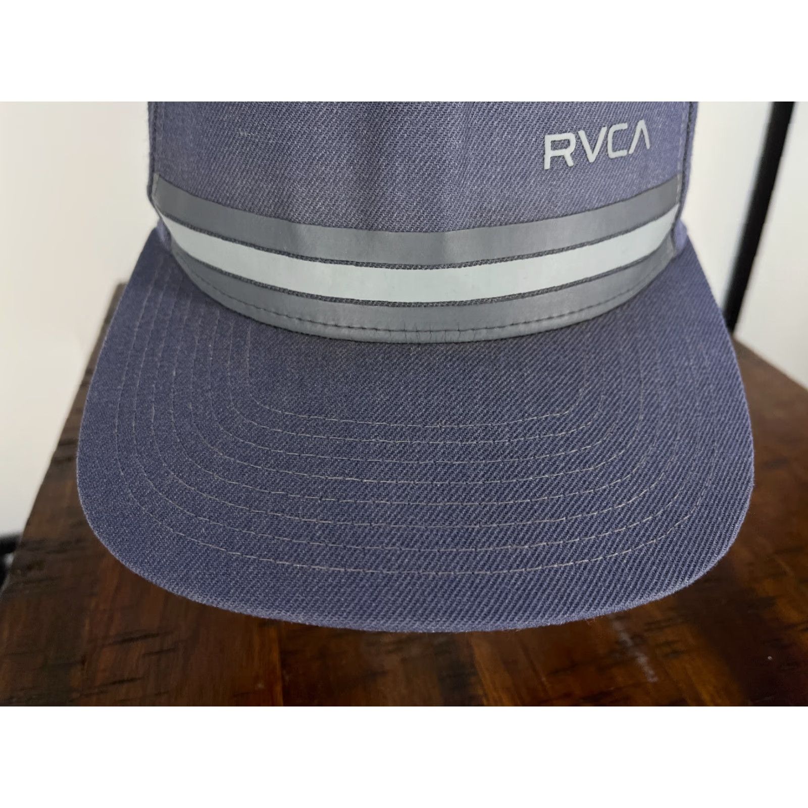 RVCA RVCA Hat Cap Snap Back Adult One Size Blue Embroidered Mid Fit Skateboard Size ONE SIZE - 3 Thumbnail