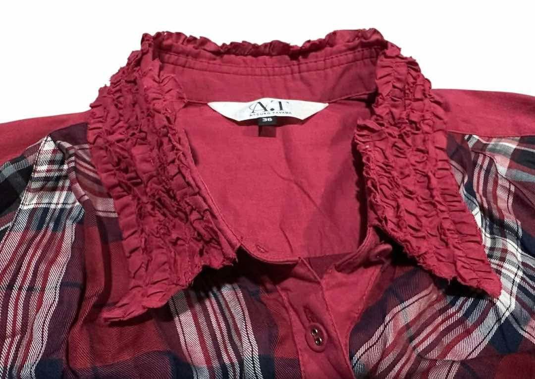 Yohji Yamamoto 🔥Rare Atsuro Tayama Asymmetric Check Patchwork Draped Shirt Size US L / EU 52-54 / 3 - 5 Thumbnail