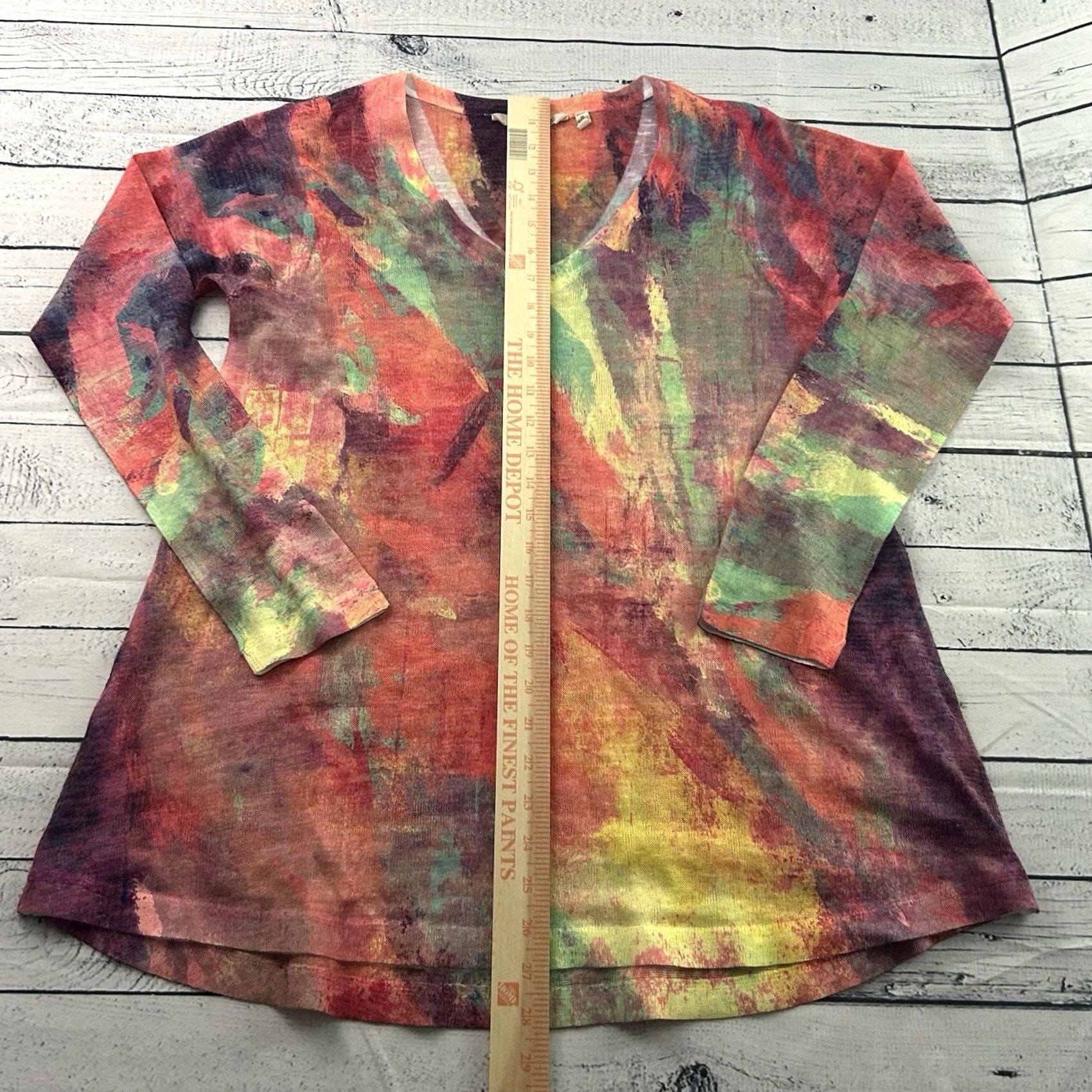 Soft Surroundings Soft Surroundings Blouse Long Sleeve Multicolor Watercolor Top Women's M Size M / US 6-8 / IT 42-44 - 3 Thumbnail