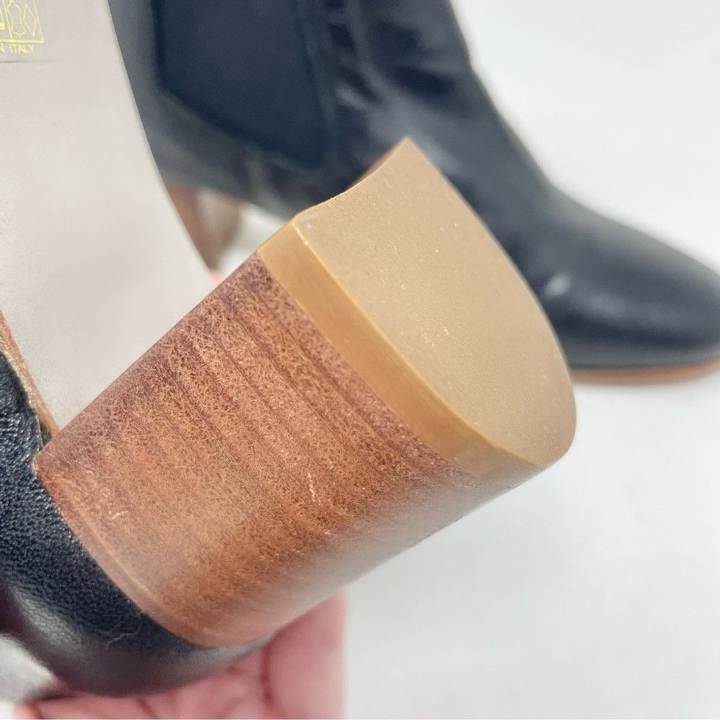 Other LIKE NEW Gidigio Black Leather Block Heel Ankle Boot Size 36 Size US 6 / IT 36 - 12 Thumbnail