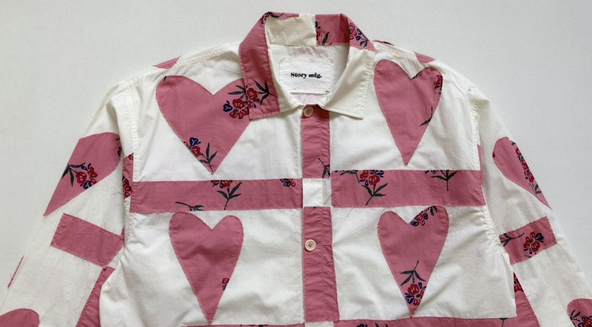 Story Mfg. S/S 24 Sample ‘Patch Work Hearts’ Over Shirt Size US M / EU 48-50 / 2 - 4 Thumbnail