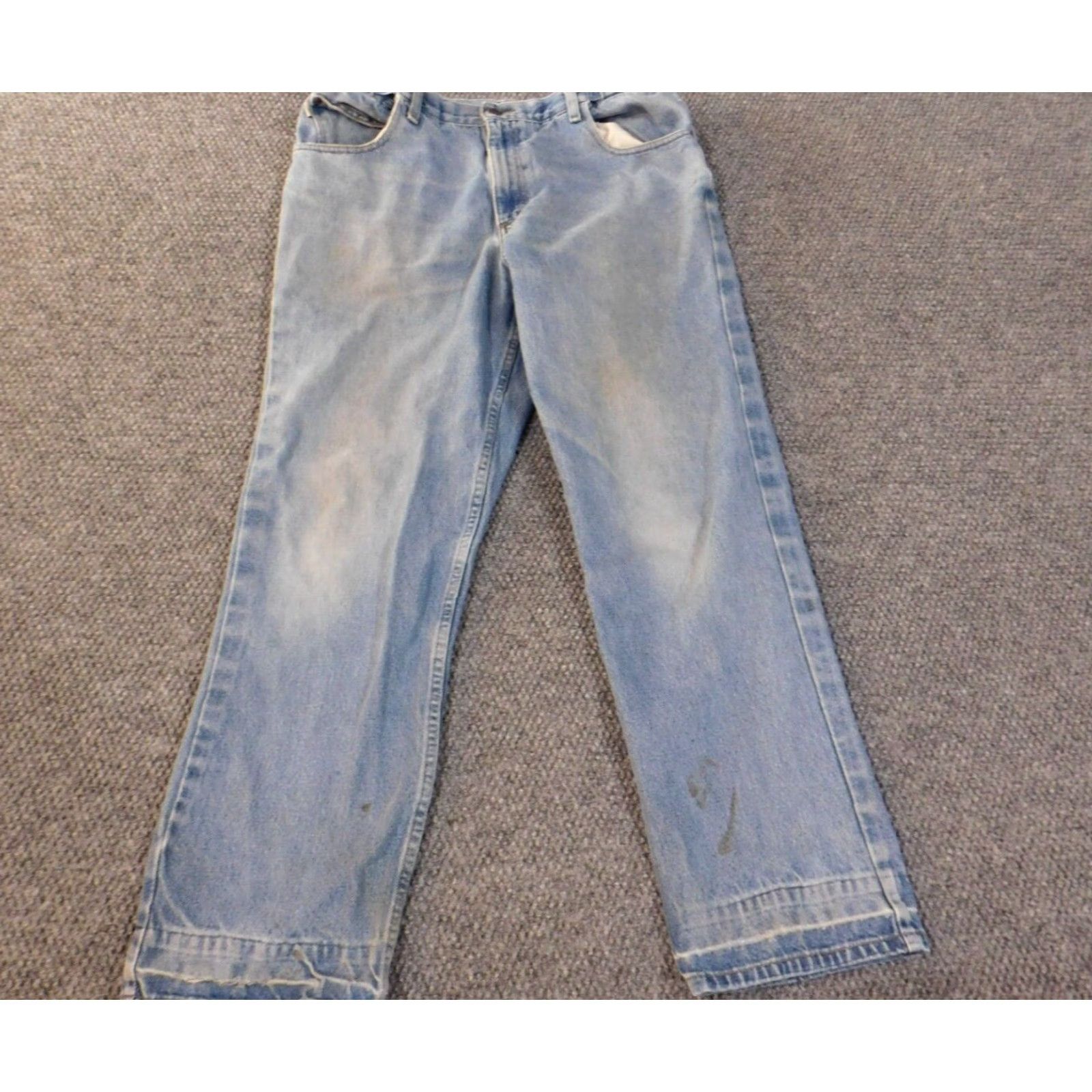 Vintage L.L. Bean Jeans Men Comfort Waist 34x32 Blue Straight Denim Regular Inseam 32 Zip Pockets Vintage Retro Style Straight Size US 34 / EU 50 - 2 Thumbnail