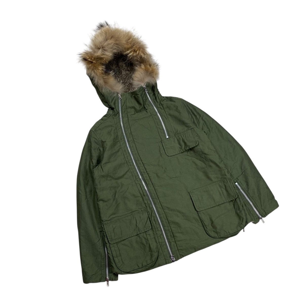 Issey Miyake Zucca Issey Miyake Fur Assymetric Two Way Zip Jacket Size US S / EU 44-46 / 1 - 2 Thumbnail