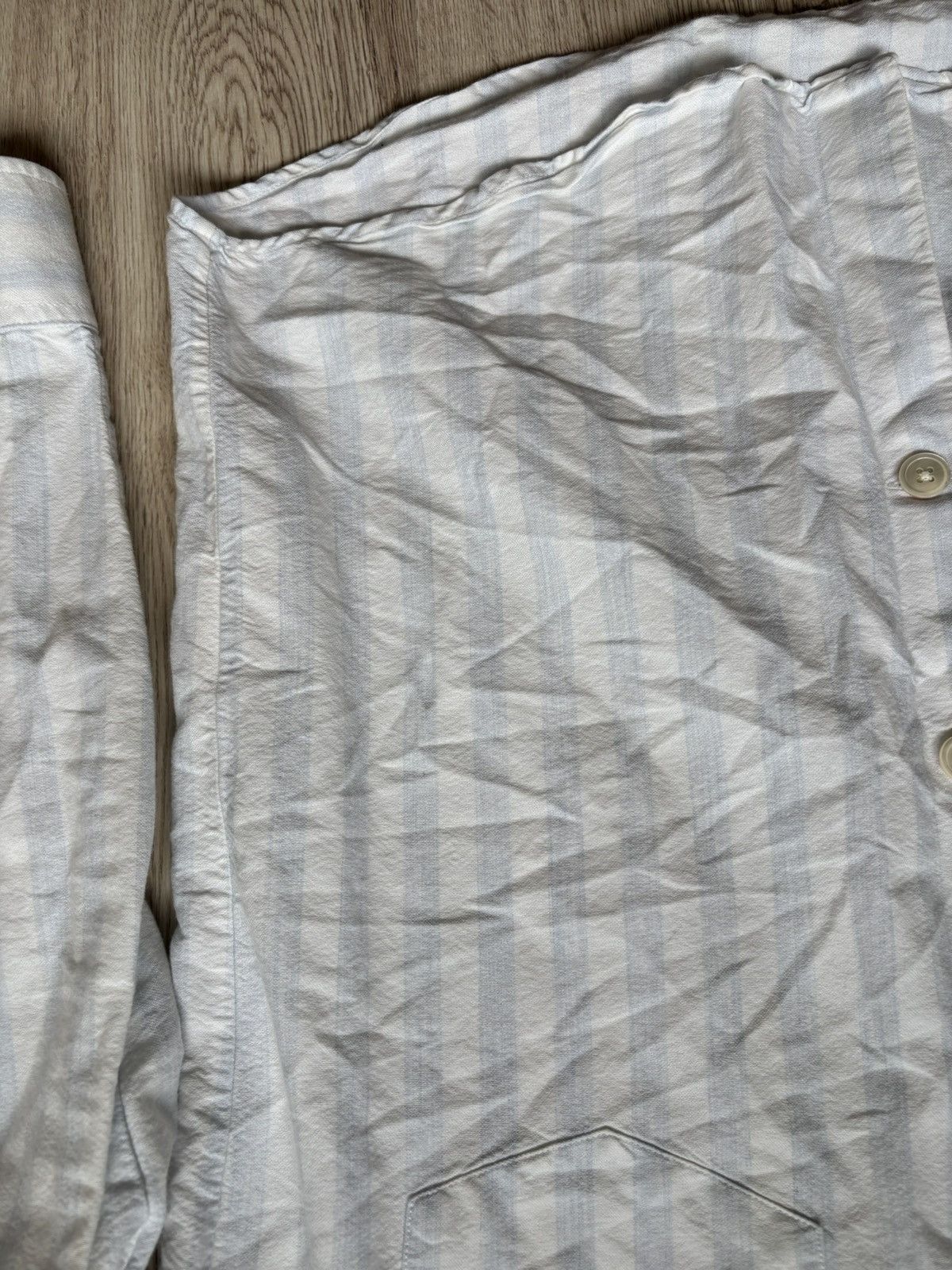 Our Legacy Our Legacy Men’s Shirt Size 46 Blue White Stripe Cotton Size US S / EU 44-46 / 1 - 8 Thumbnail