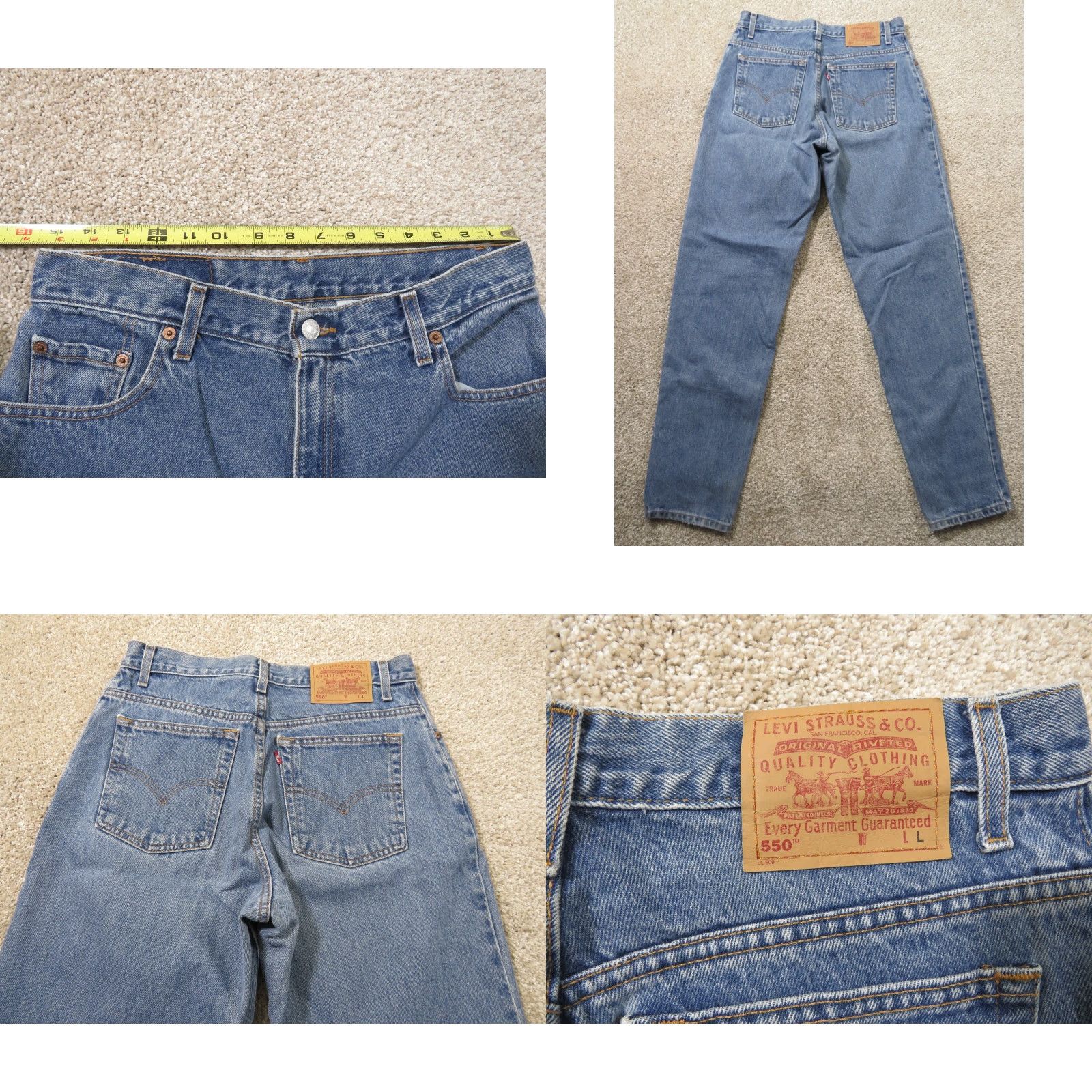 Levi's VINTAGE Levi's 550 Jeans Denim Blue 31x32 Regular Inseam 32 Slim Fit Women 550 Straight 2000 Levis Red Tab Relaxed ลีก 13 JR L Size 34" / US 12 / IT 48 - 8 Thumbnail