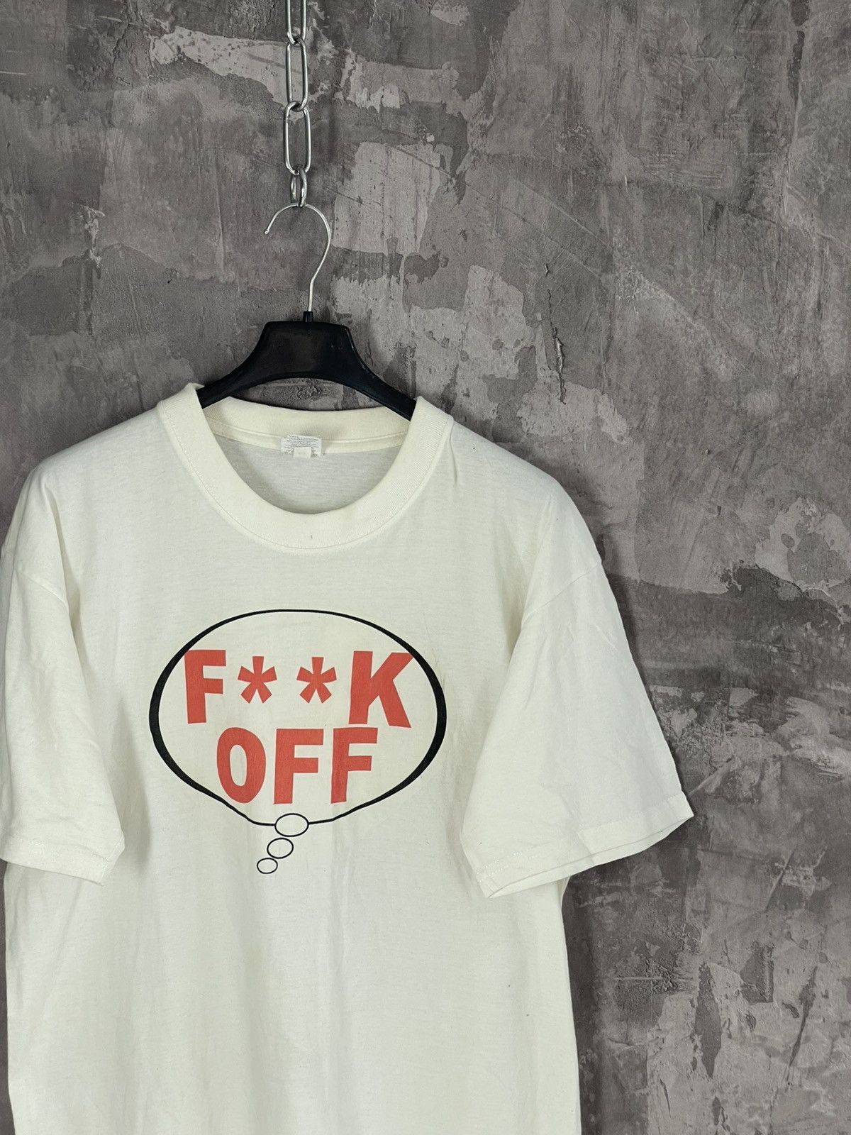 FUCT × Vintage Vintage Fuck Off Humour Distressed 90s Tshirt Size US M / EU 48-50 / 2 - 4 Thumbnail