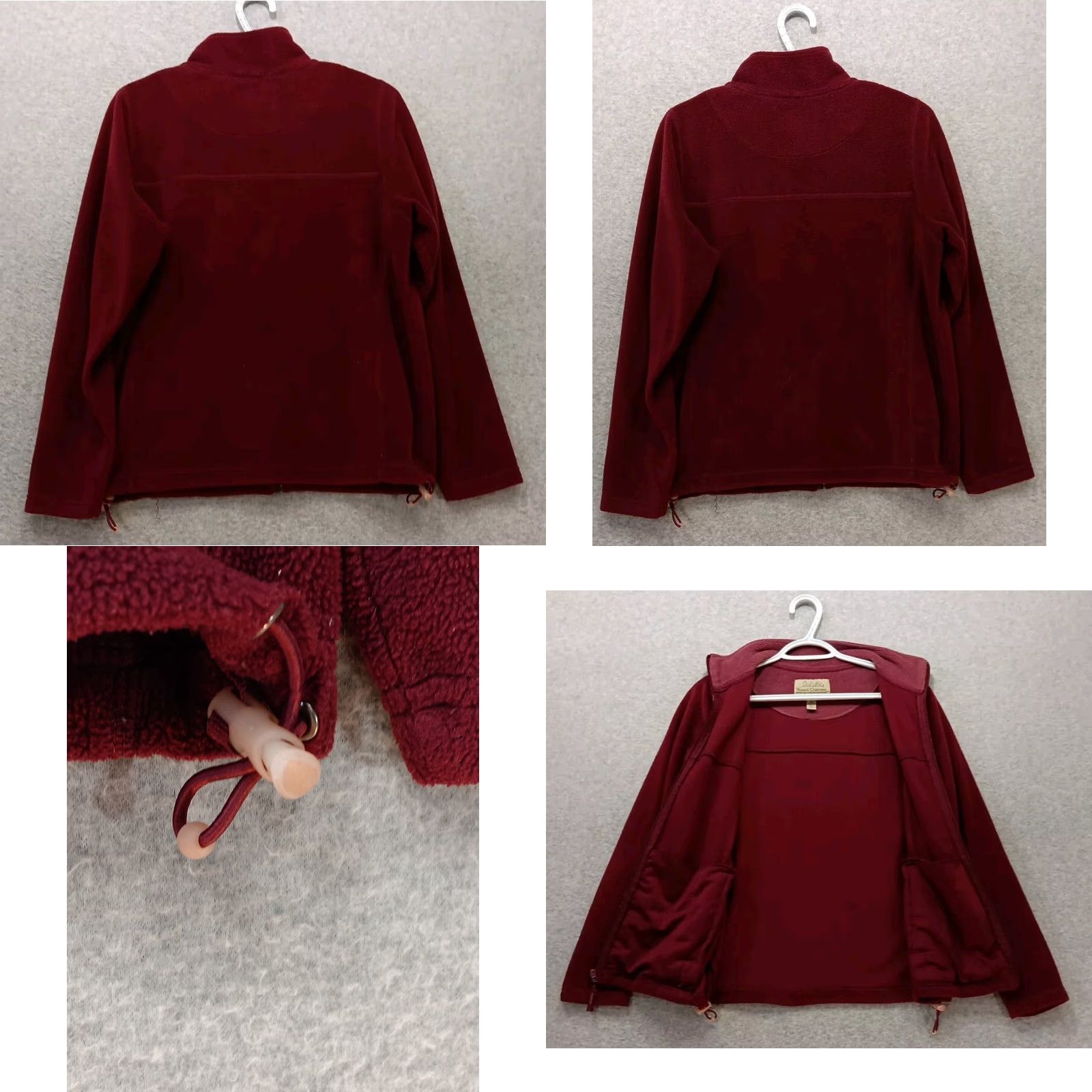 Vintage Cabela's Jacket Women's Sz M Maroon Burgundy Fleece Full Zip Pockets Mock Neck Size M / US 6-8 / IT 42-44 - 8 Thumbnail