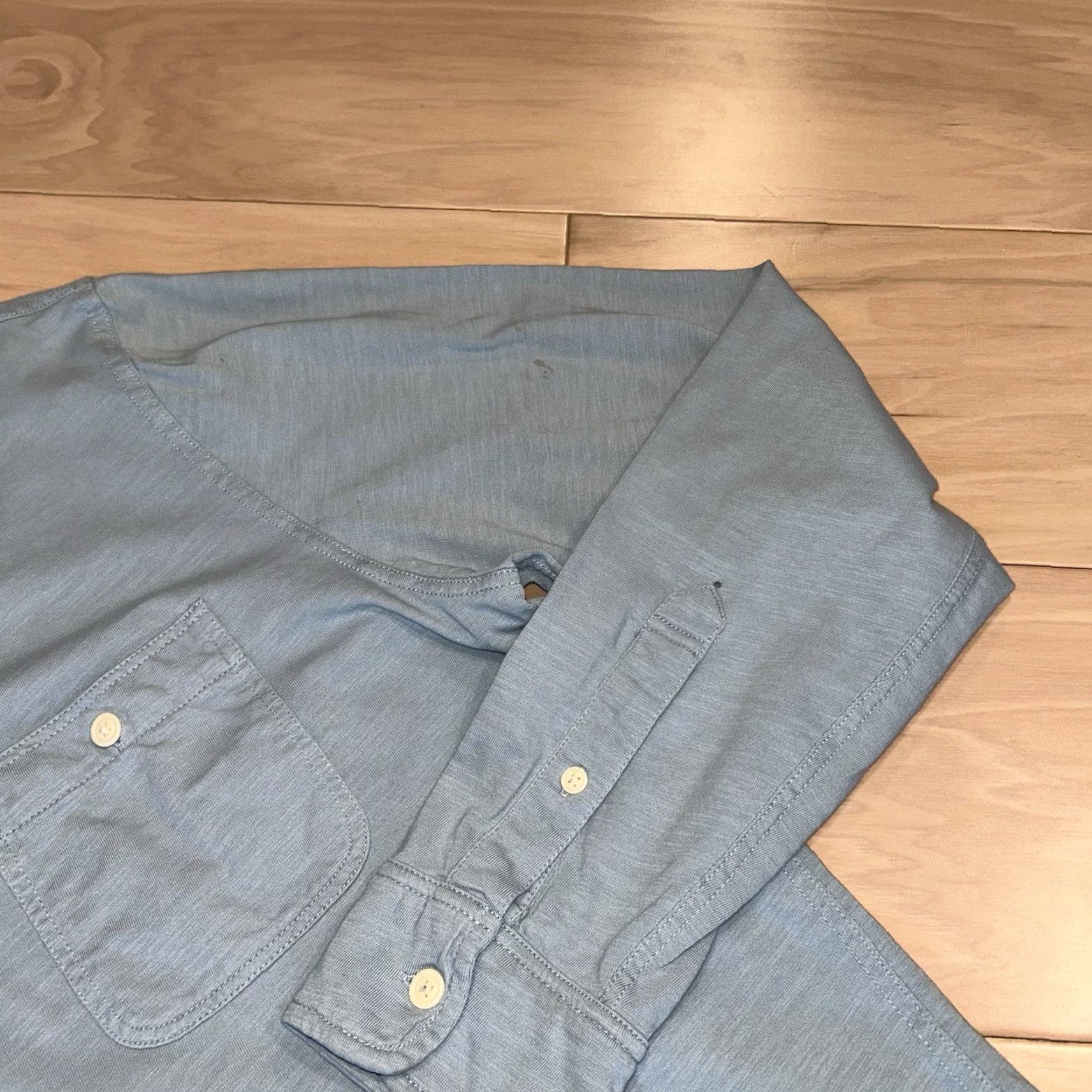 Faherty Faherty Button-Up Shirt Blue Long Sleeve XL Men’s Plaid Casual Workwear Travel Pockets Breathable Linen Vintage: No Size US XL / EU 56 / 4 - 2 Thumbnail