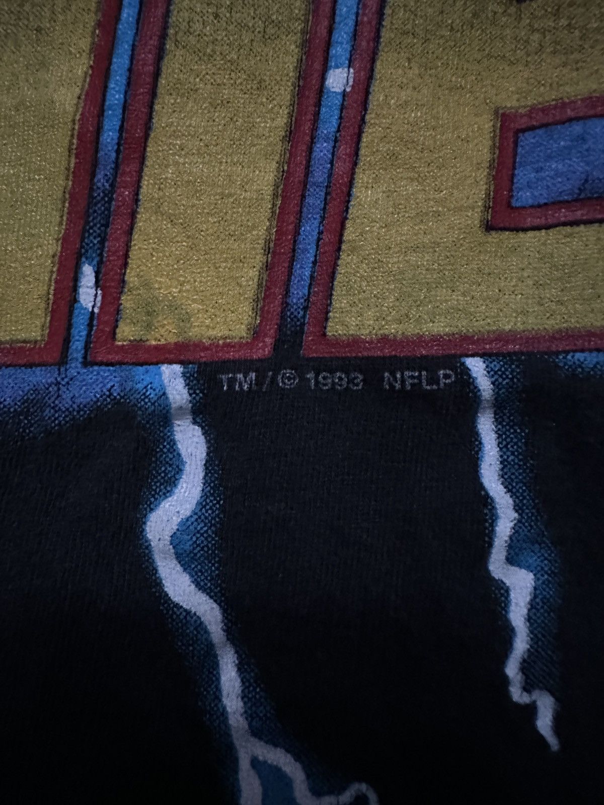 Salem Sportswear × Vintage 1993 Salem Sportswear Chiefs Lightning Tee Size US XL / EU 56 / 4 - 4 Thumbnail