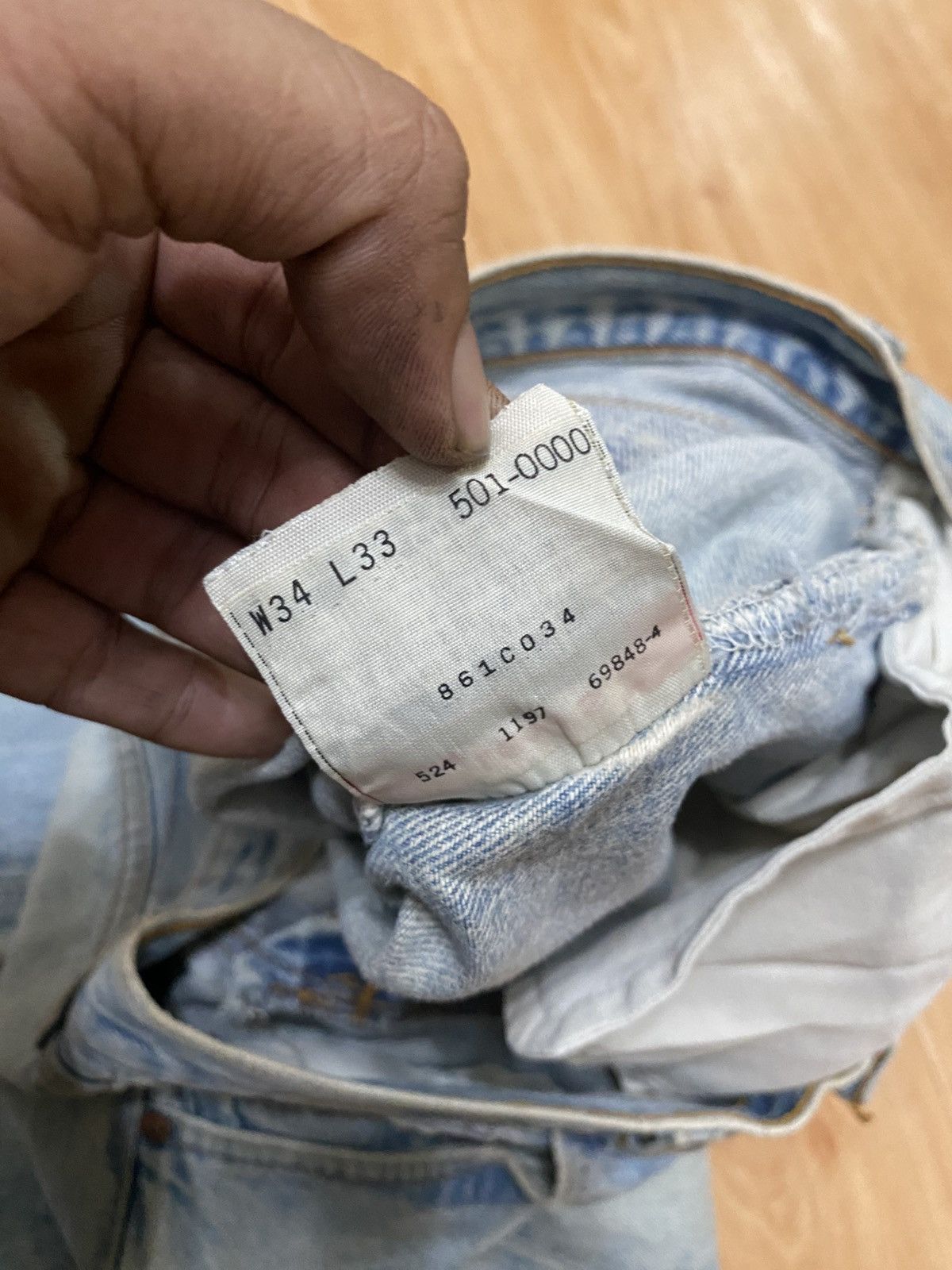 Levi's × Vintage Vintage 90s levis 501 button fly distressed denim Size US 32 / EU 48 - 9 Thumbnail
