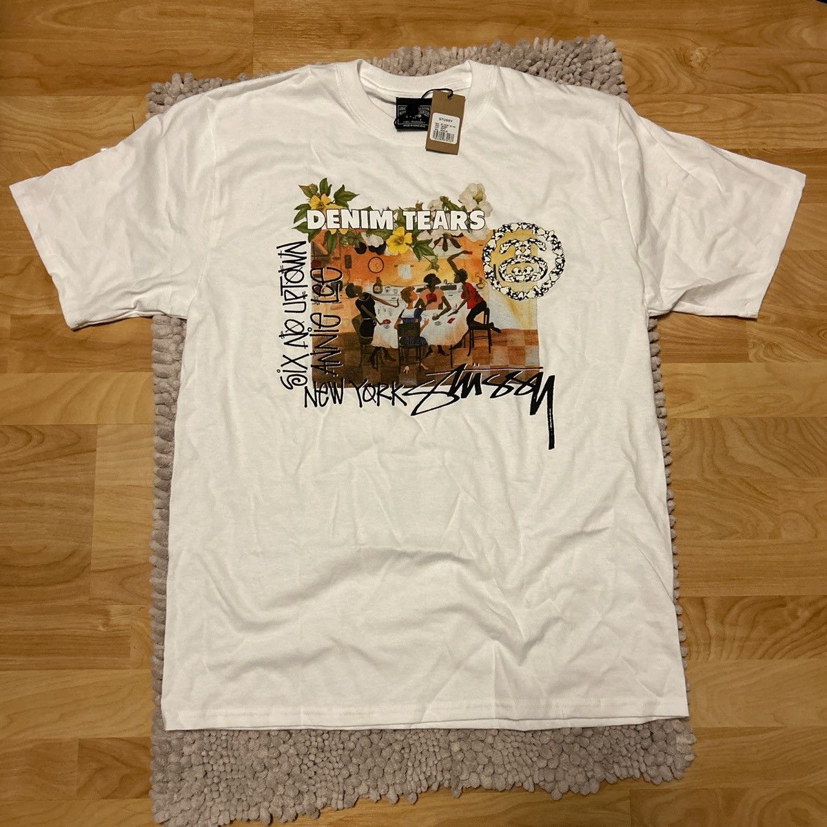 Denim Tears x Stussy Annie Lee Artist Tee White Men's - SS25
