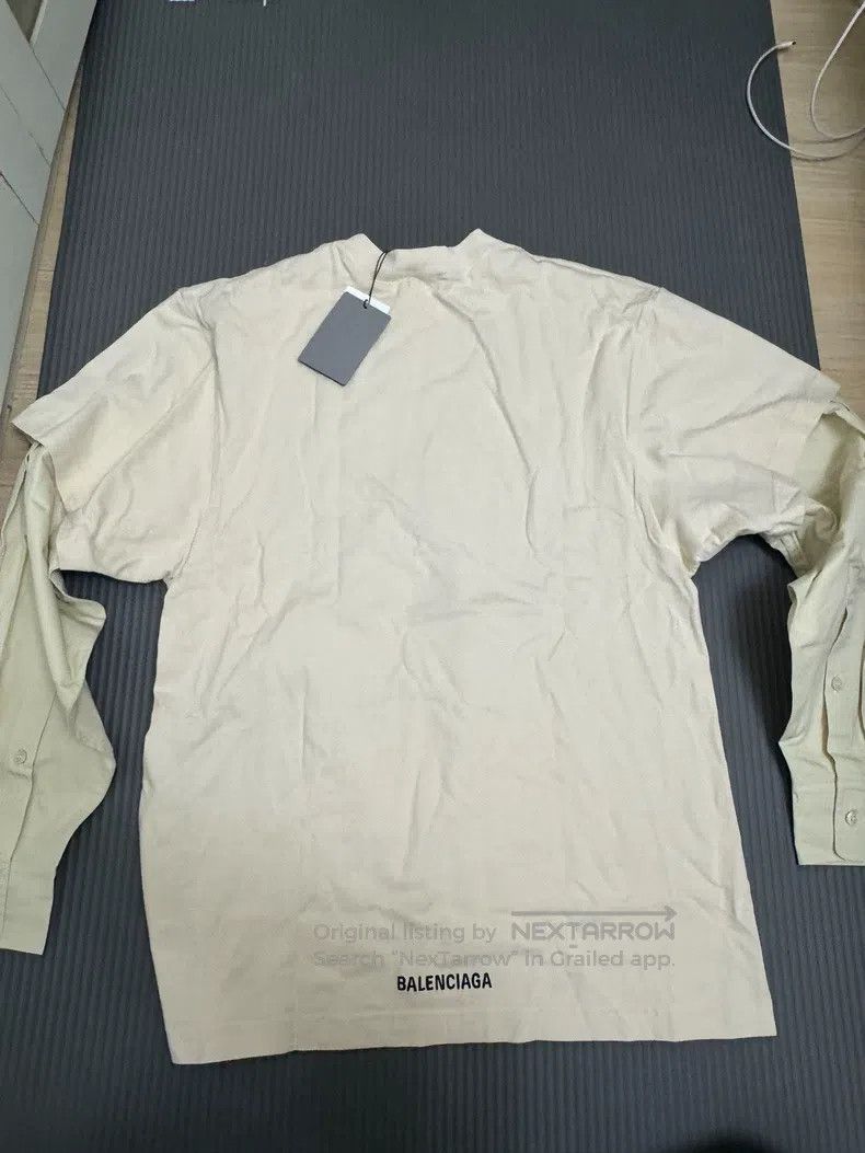 Balenciaga Balenciaga Light Yellow Two-Piece Long Sleeve T-Shirt Size US S / EU 44-46 / 1 - 2 Thumbnail