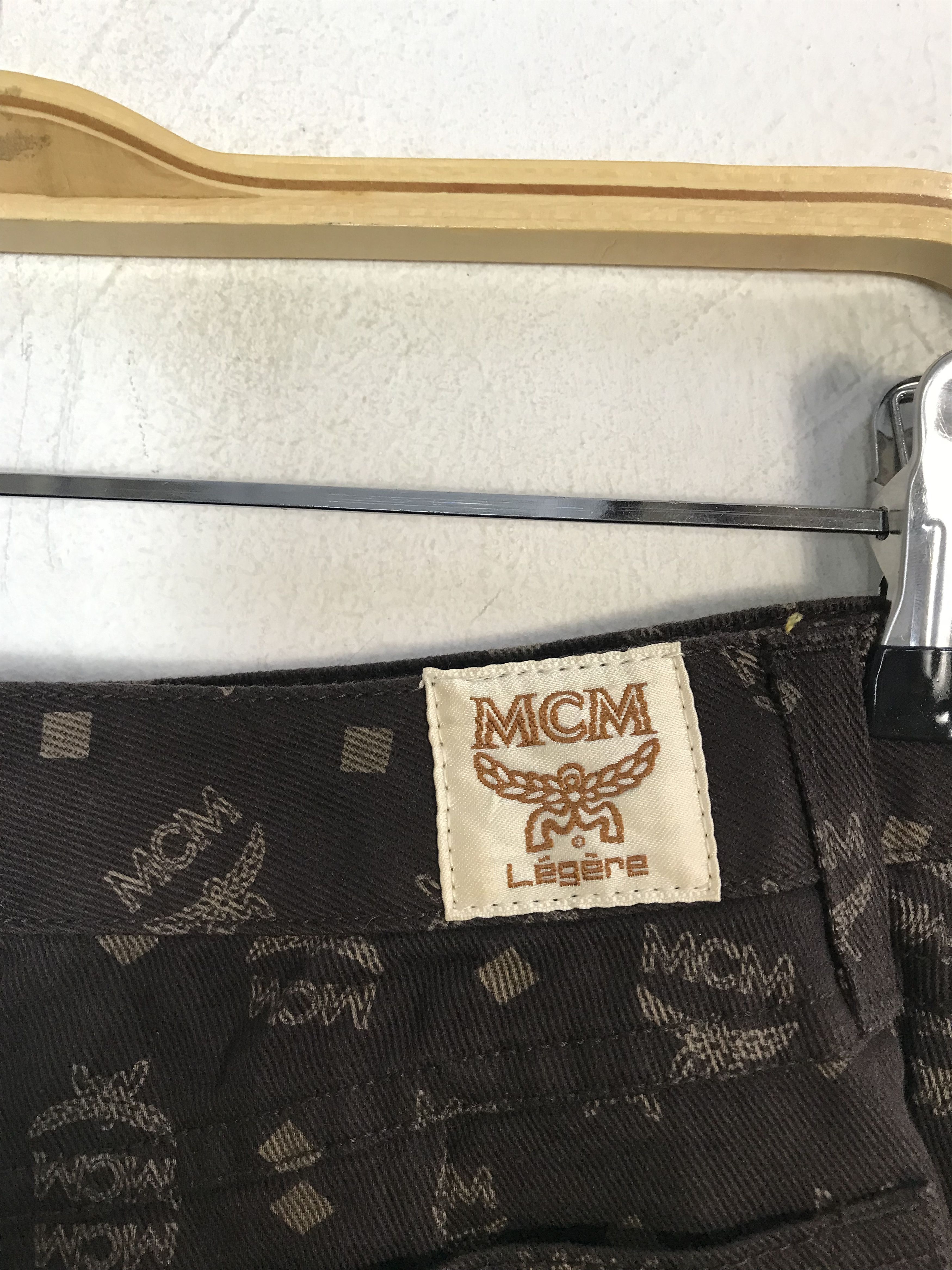 MCM MCM Nova Checked Monogram Skirt Denim Jeans Size 26" / US 2 / IT 38 - 9 Thumbnail