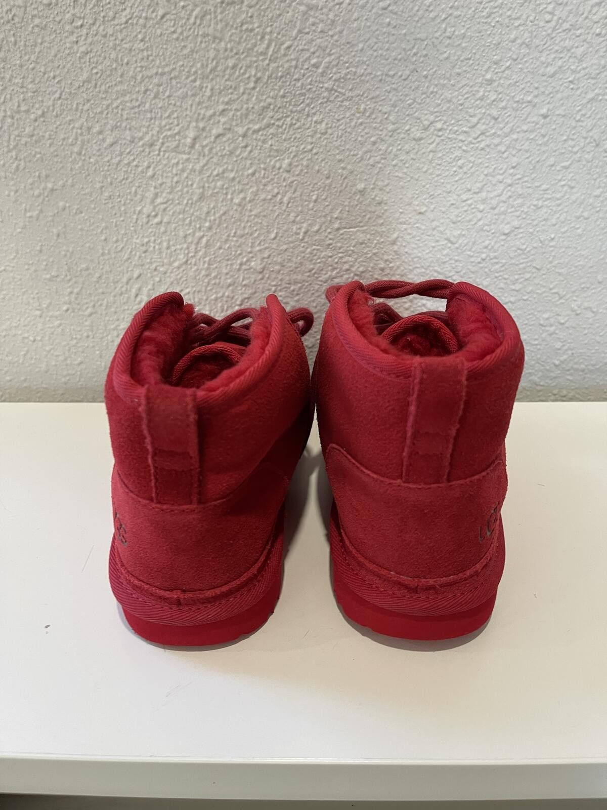 Ugg UGG Red Suede Lace-Up Ankle Boots Size US 4 / IT 34 - 2 Thumbnail