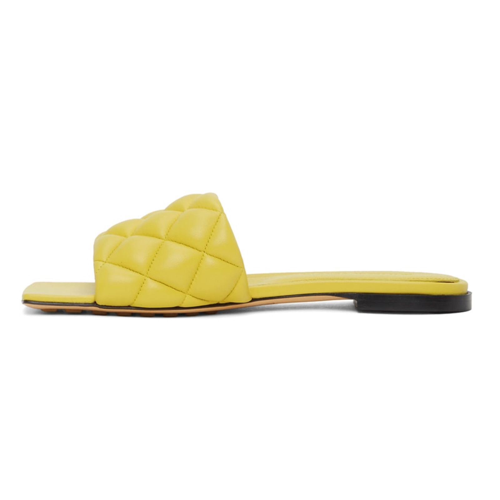 Bottega Veneta Bottega Veneta The Padded Flat Slides Pear Yellow Quilted Size US 6 / IT 36 - 9 Thumbnail