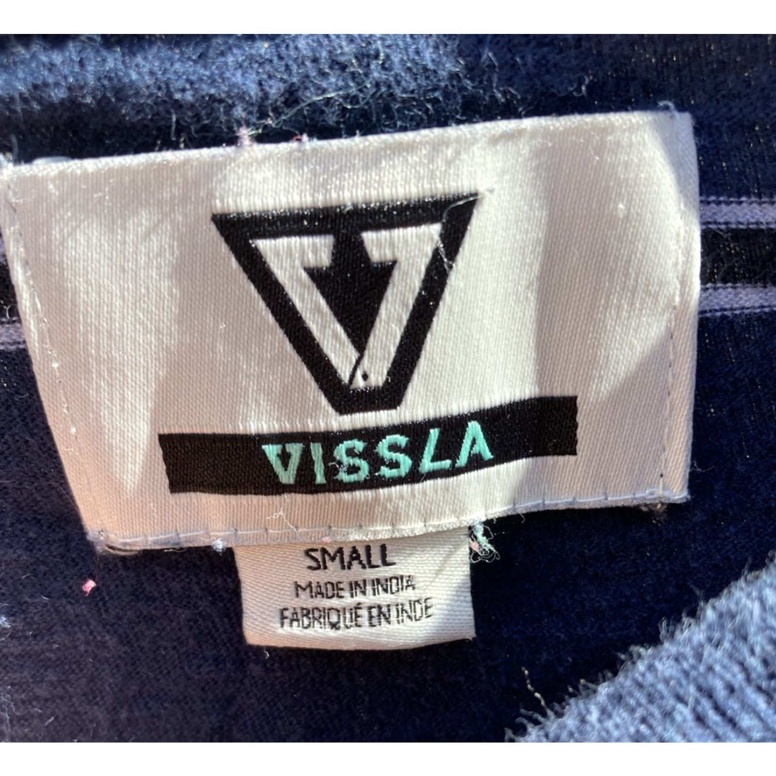 Vissla VISSLA Shirt Mens Blue Striped Pocket T-Shirt Size US M / EU 48-50 / 2 - 3 Thumbnail