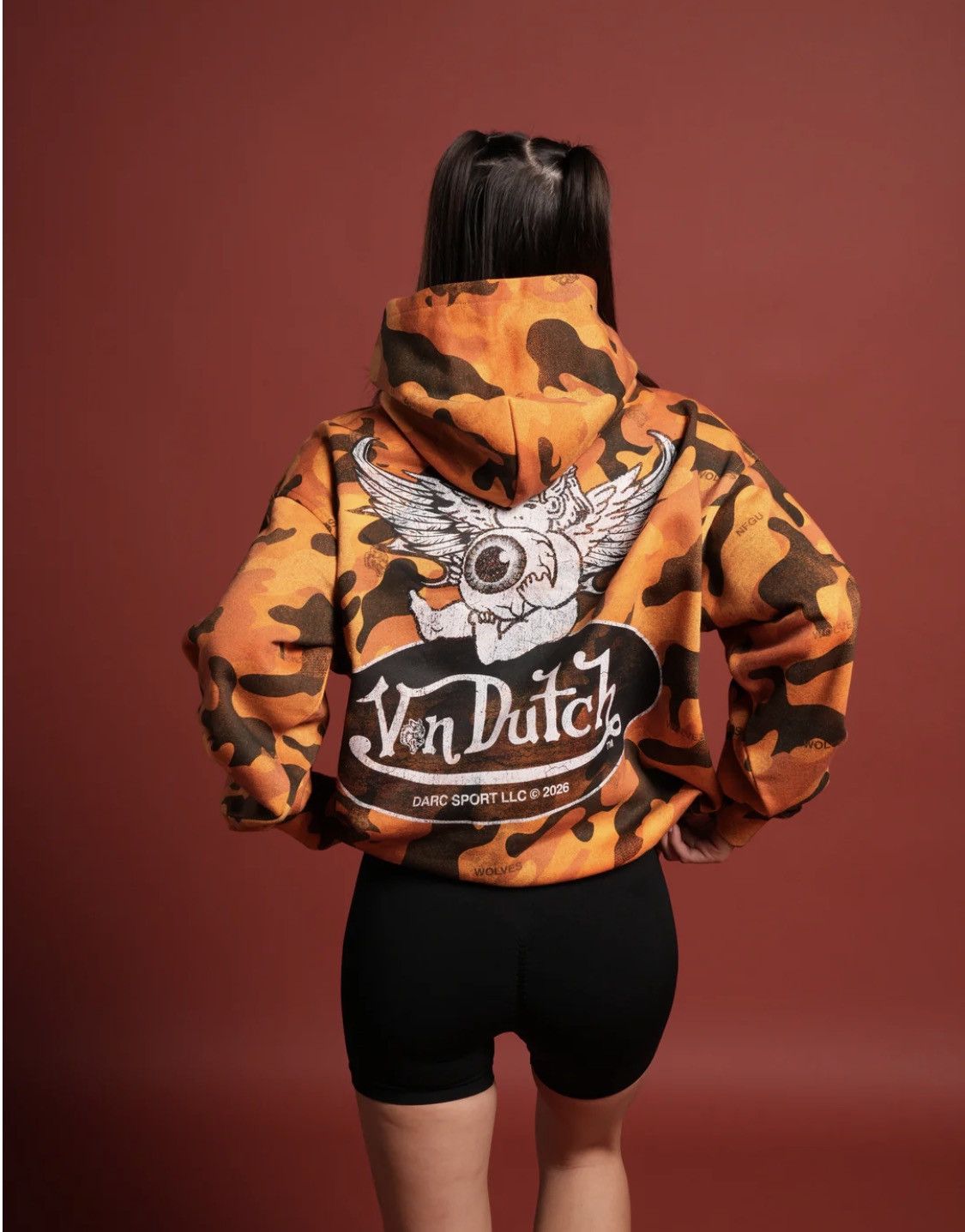 Von Dutch Von Dutch X Darc Sport Orange Camo Hoodie Size US XL / EU 56 / 4 - 3 Thumbnail