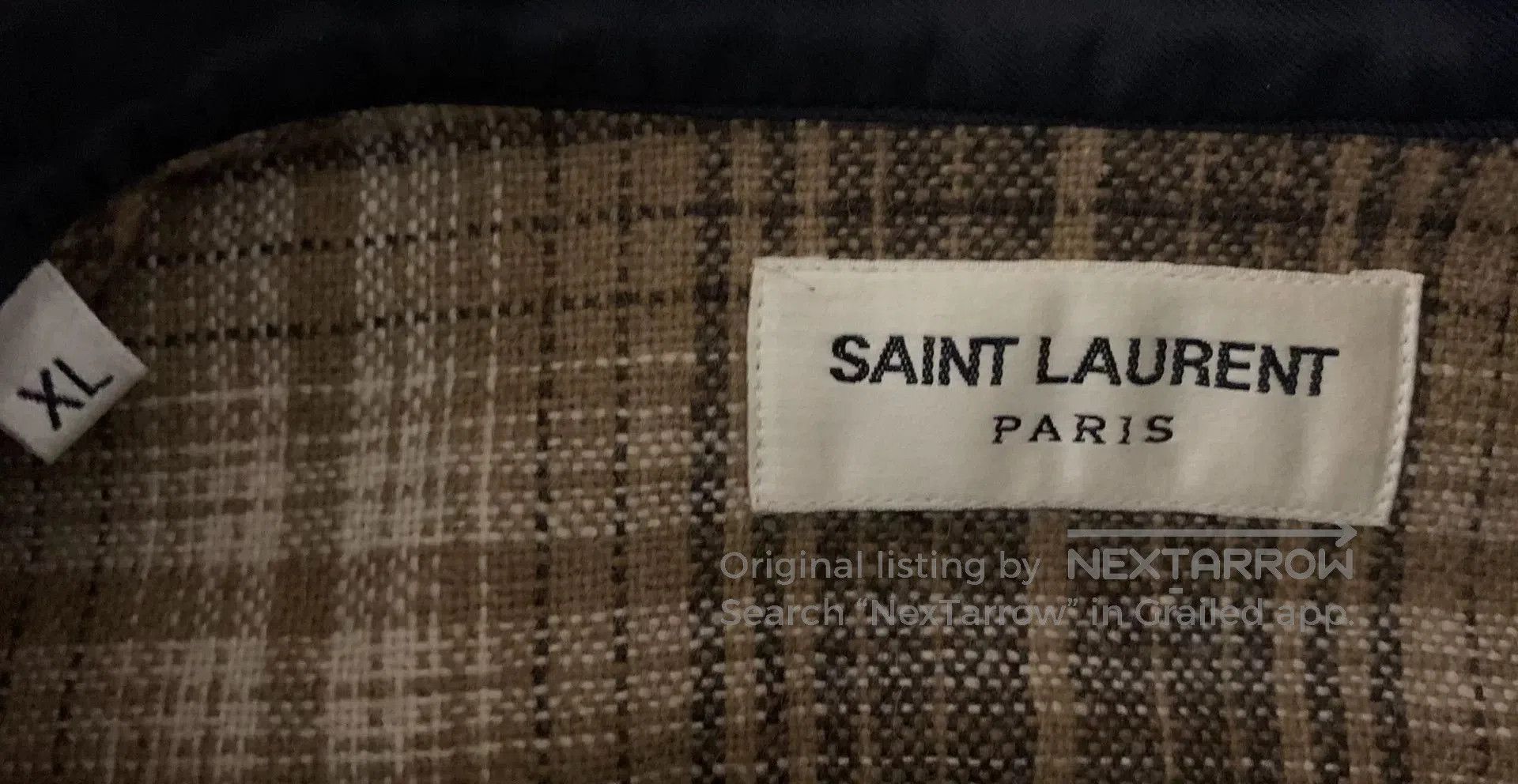 Saint Laurent Paris Saint Laurent Yellow Plaid Wool Shirt. Size US XL / EU 56 / 4 - 3 Thumbnail