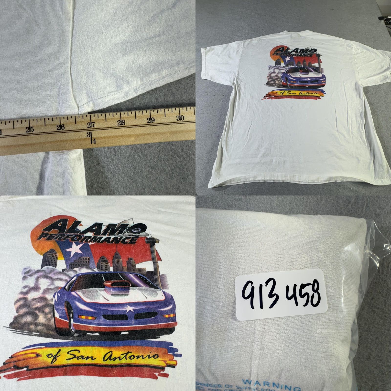 Champion VINTAGE Alamo Performance Shirt Mens 3XL White Champion San Antonio Drag Racing Car Size US XXL / EU 58 / 5 - 8 Thumbnail