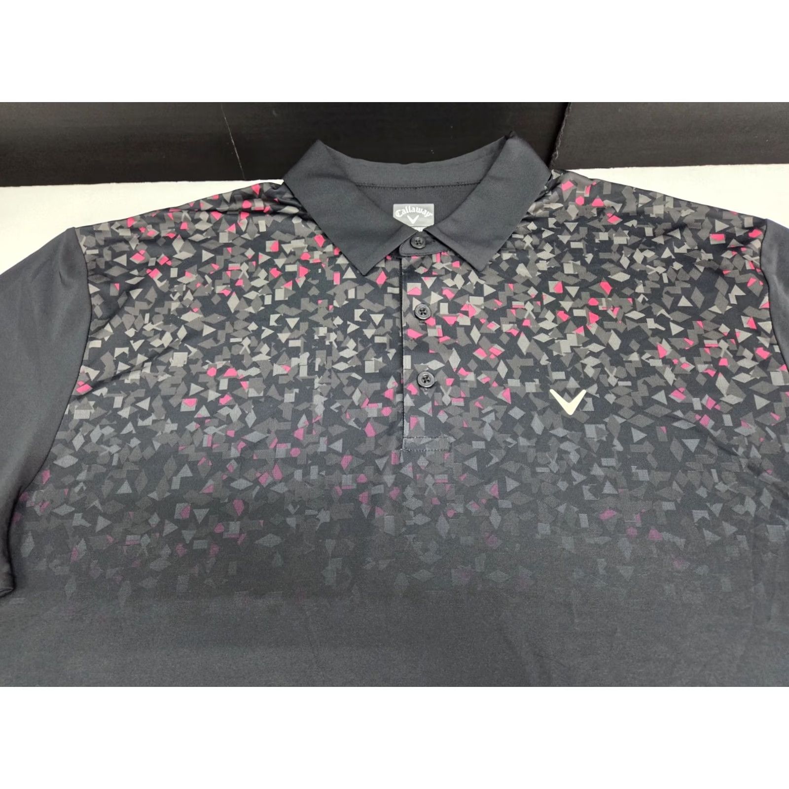 Callaway Callaway Opti-Dri Mens Short Sleeve Black Geometric Golf Polo Shirt XL Size US XL / EU 56 / 4 - 2 Thumbnail