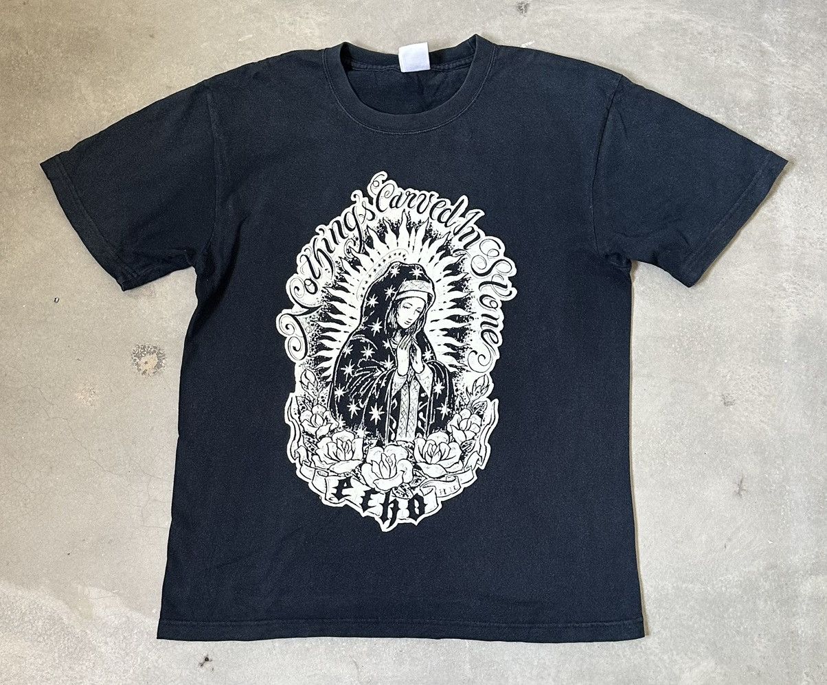 Vintage VINTAGE ECHO JAPAN BAND NOTHINH CARVED IN STONE TEE Size US M / EU 48-50 / 2 - 1 Thumbnail