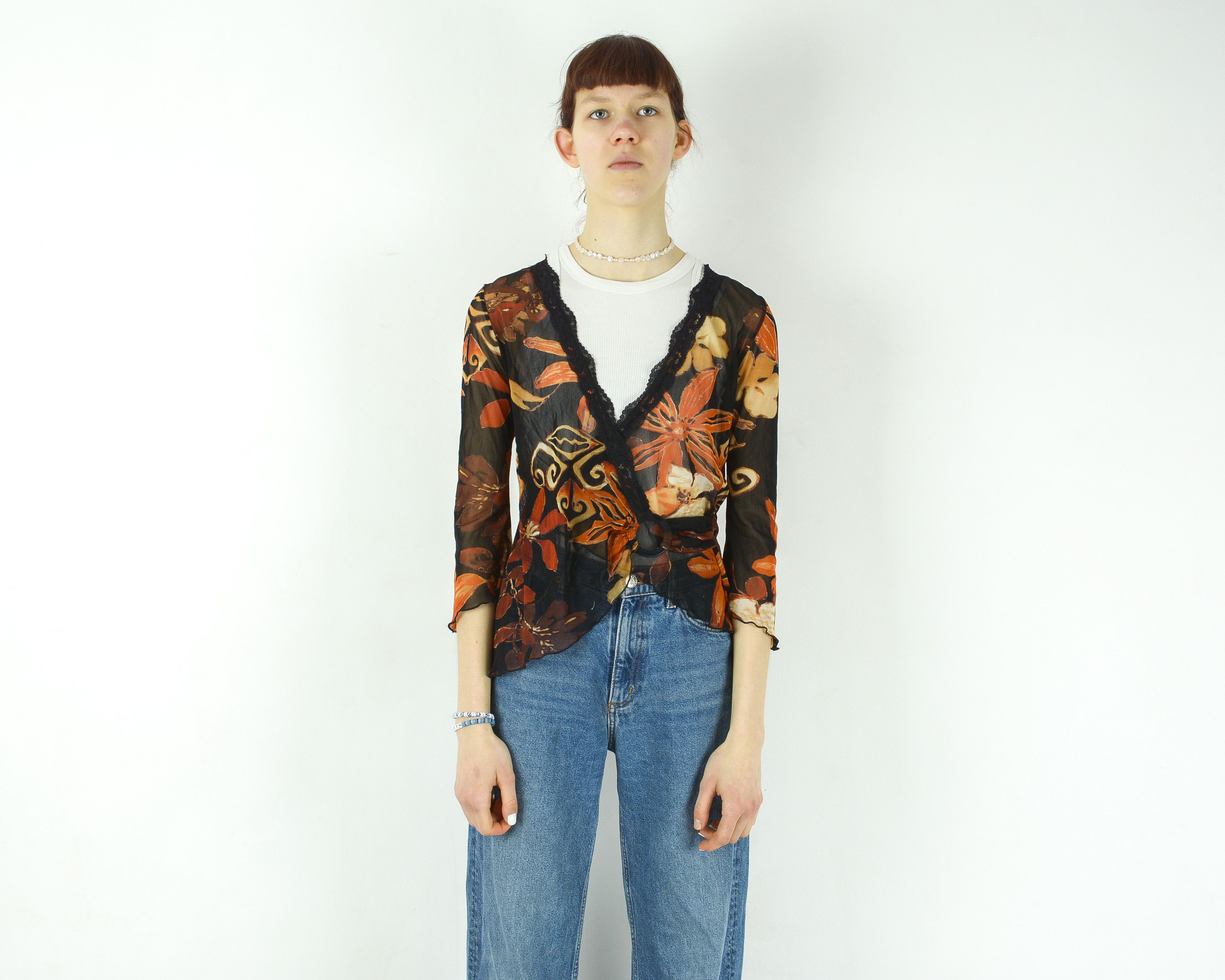 Other × Vintage JOACHIM BOSSE Floral Print Sheer Blouse Floral Pattern Top Size XS / US 0-2 / IT 36-38 - 1 Thumbnail