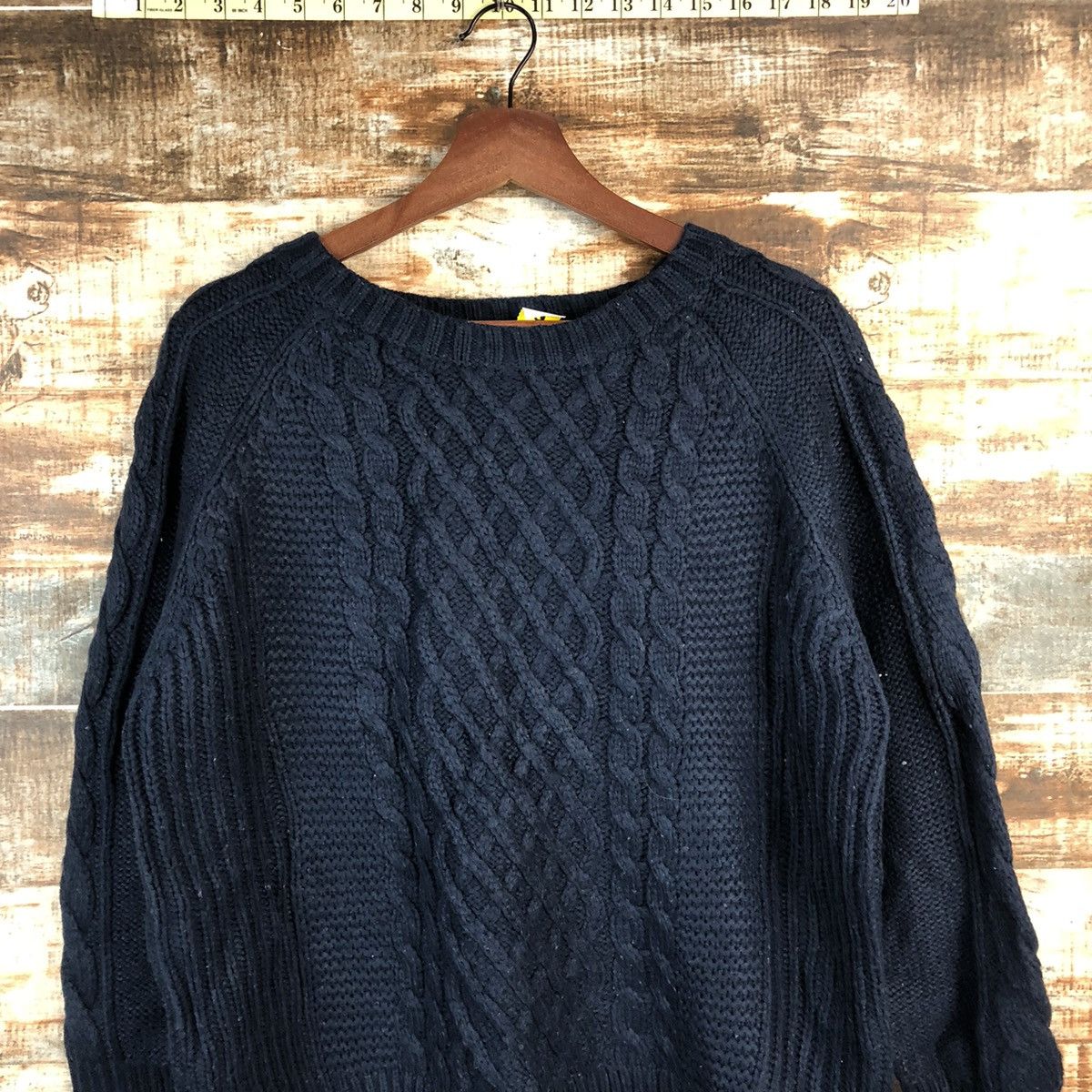 Aran Isles Knitwear DL Studio Clip Dark Blue cable Knitwear #C607 Size M / US 6-8 / IT 42-44 - 2 Thumbnail