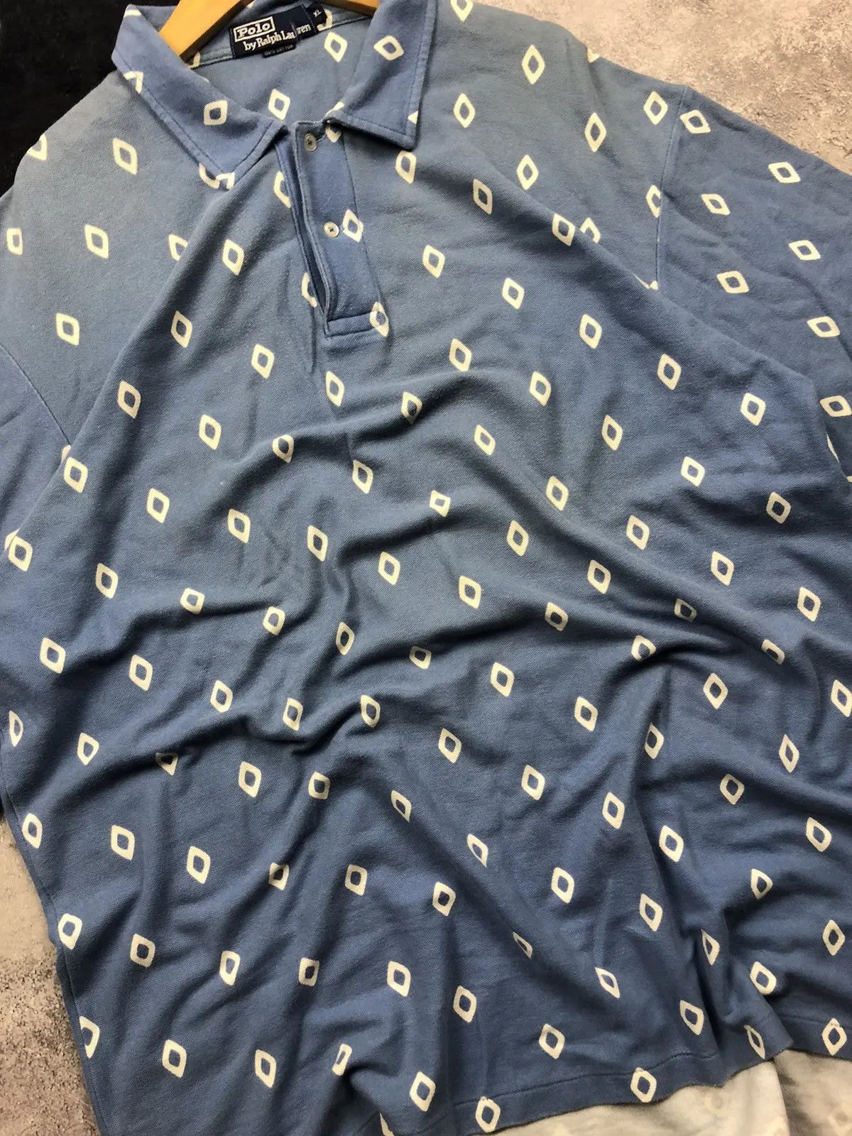 Polo Ralph Lauren POLO RALPH LAUREN Momogram Rhombus Made in USA Polo Tshirt Size US XL / EU 56 / 4 - 4 Thumbnail