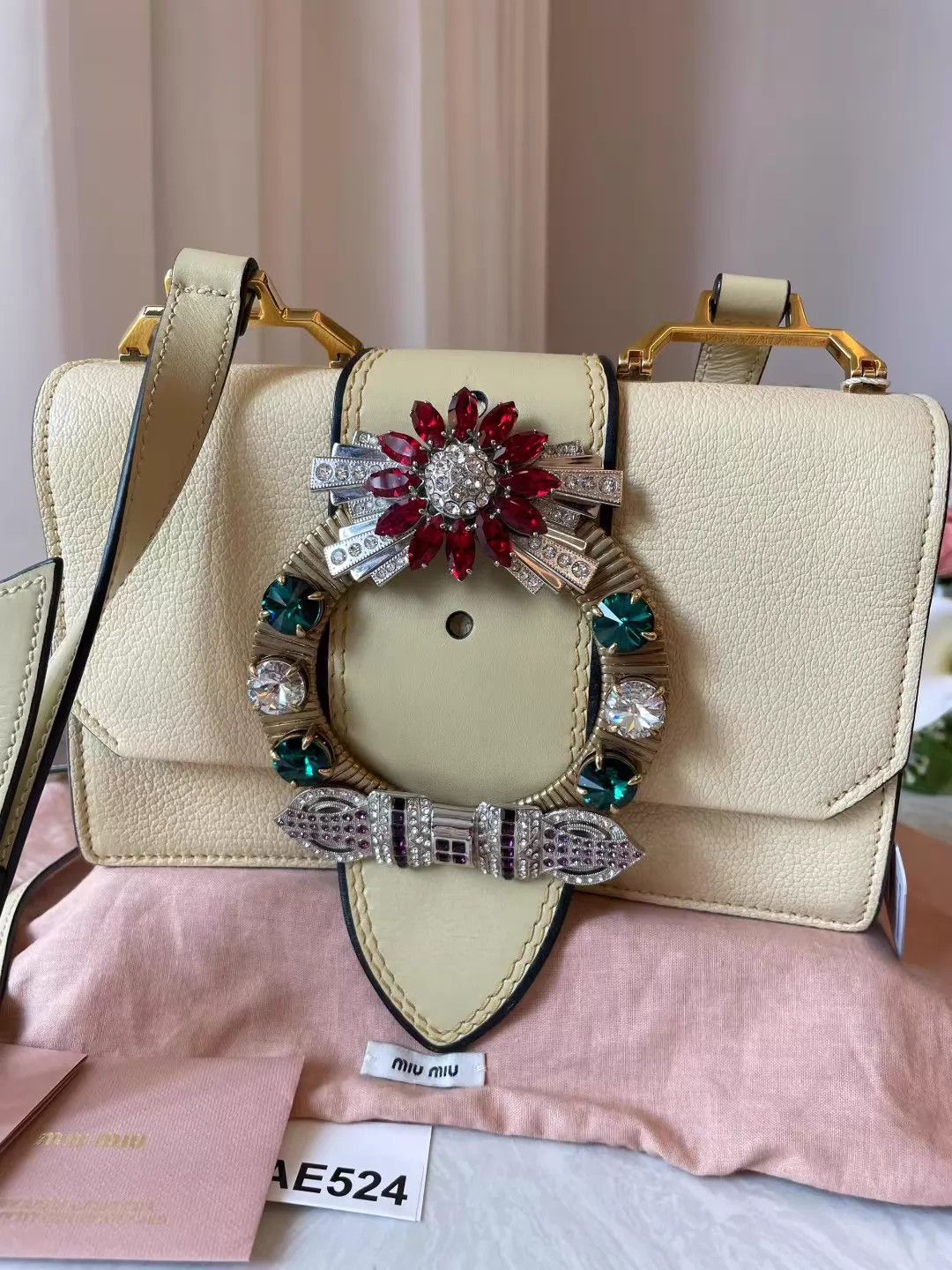 Miu Miu MIU MIU Limited Edition Jeweled Crystal Messenger Bag Size ONE SIZE - 9 Thumbnail