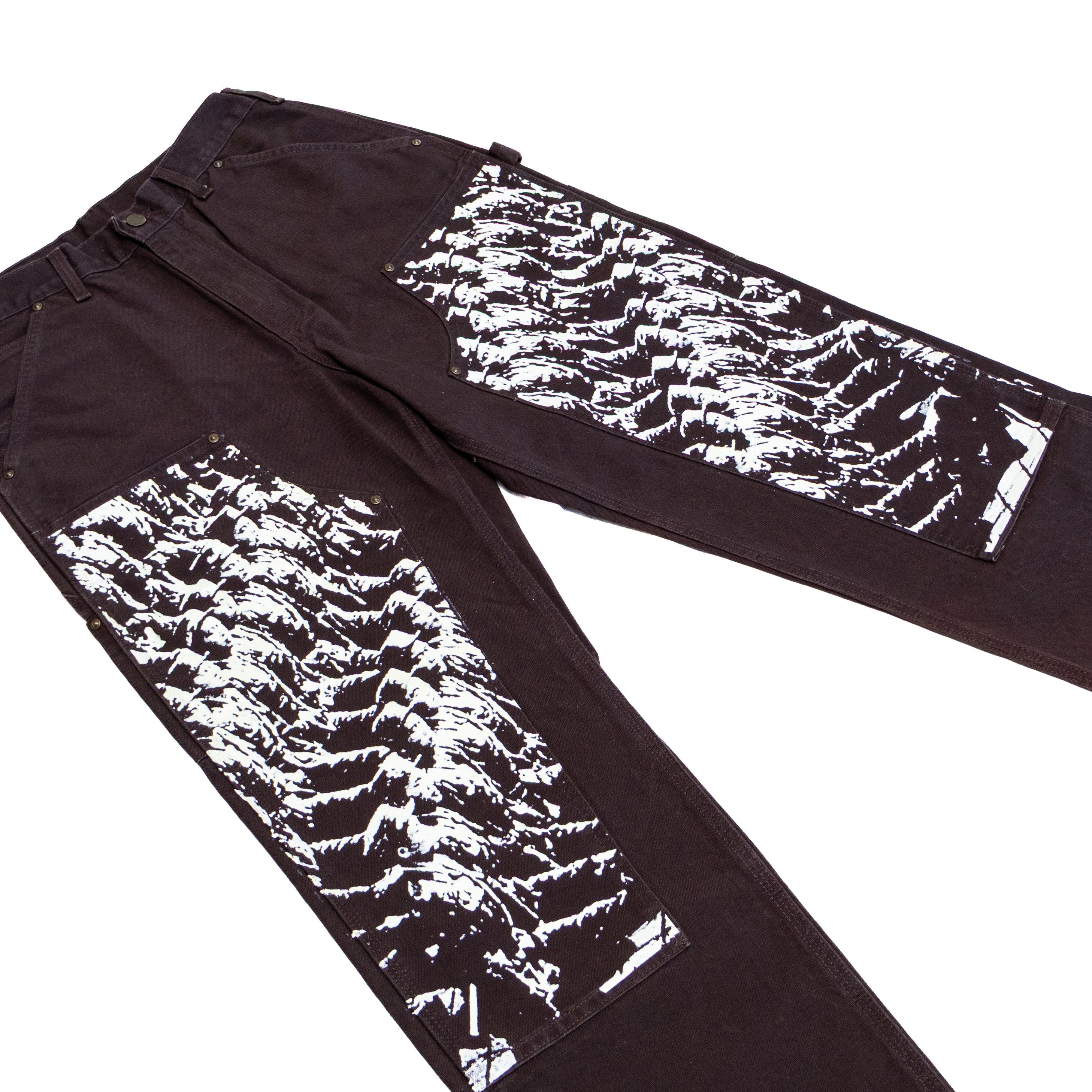Carhartt Carhartt B136 DKB Double Knee Pants Brown Custom Graphic 31 Size US 31 - 3 Thumbnail