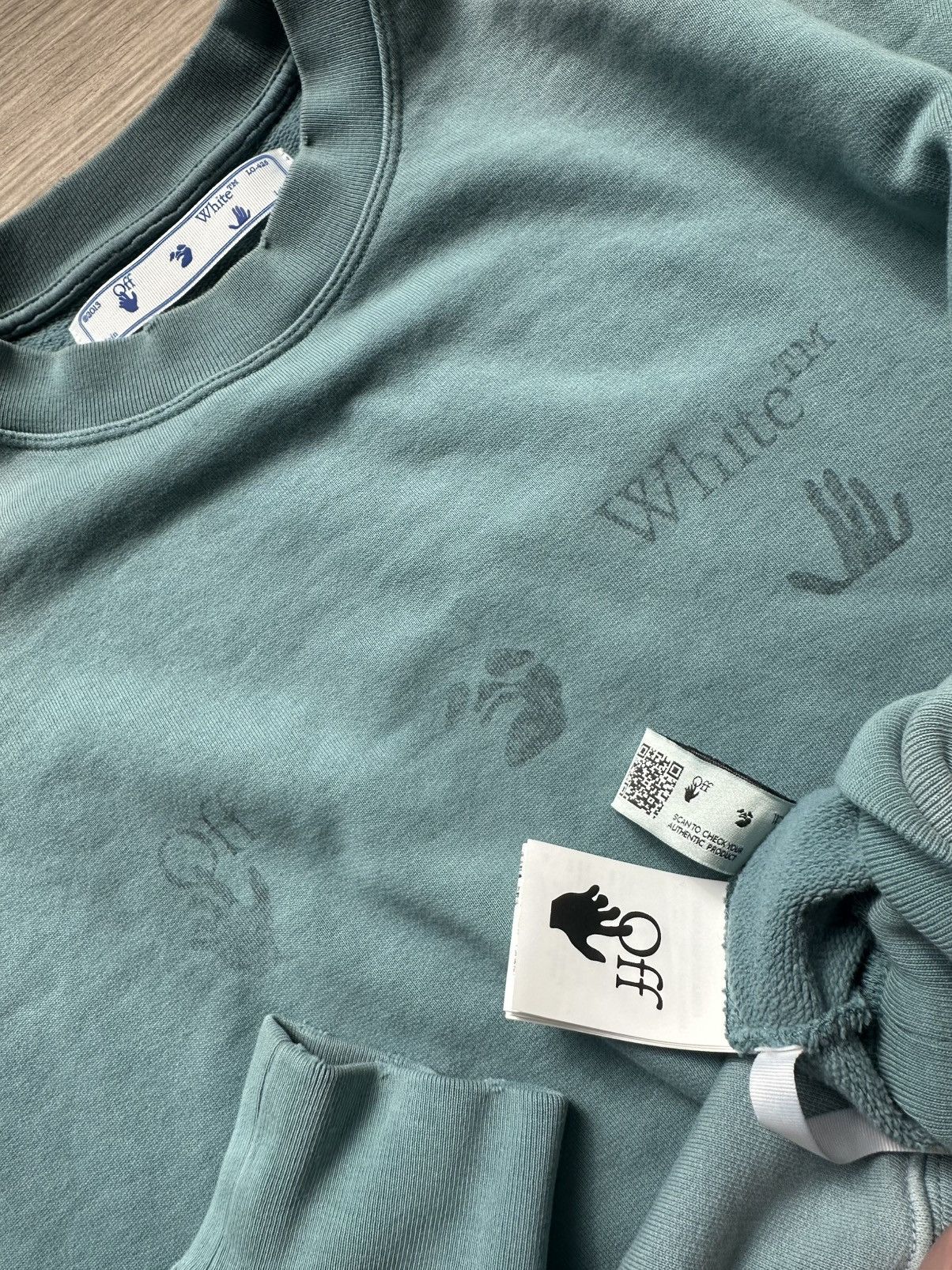 Off-White Off-White Acid Wash Crewneck Size US S / EU 44-46 / 1 - 1 Thumbnail