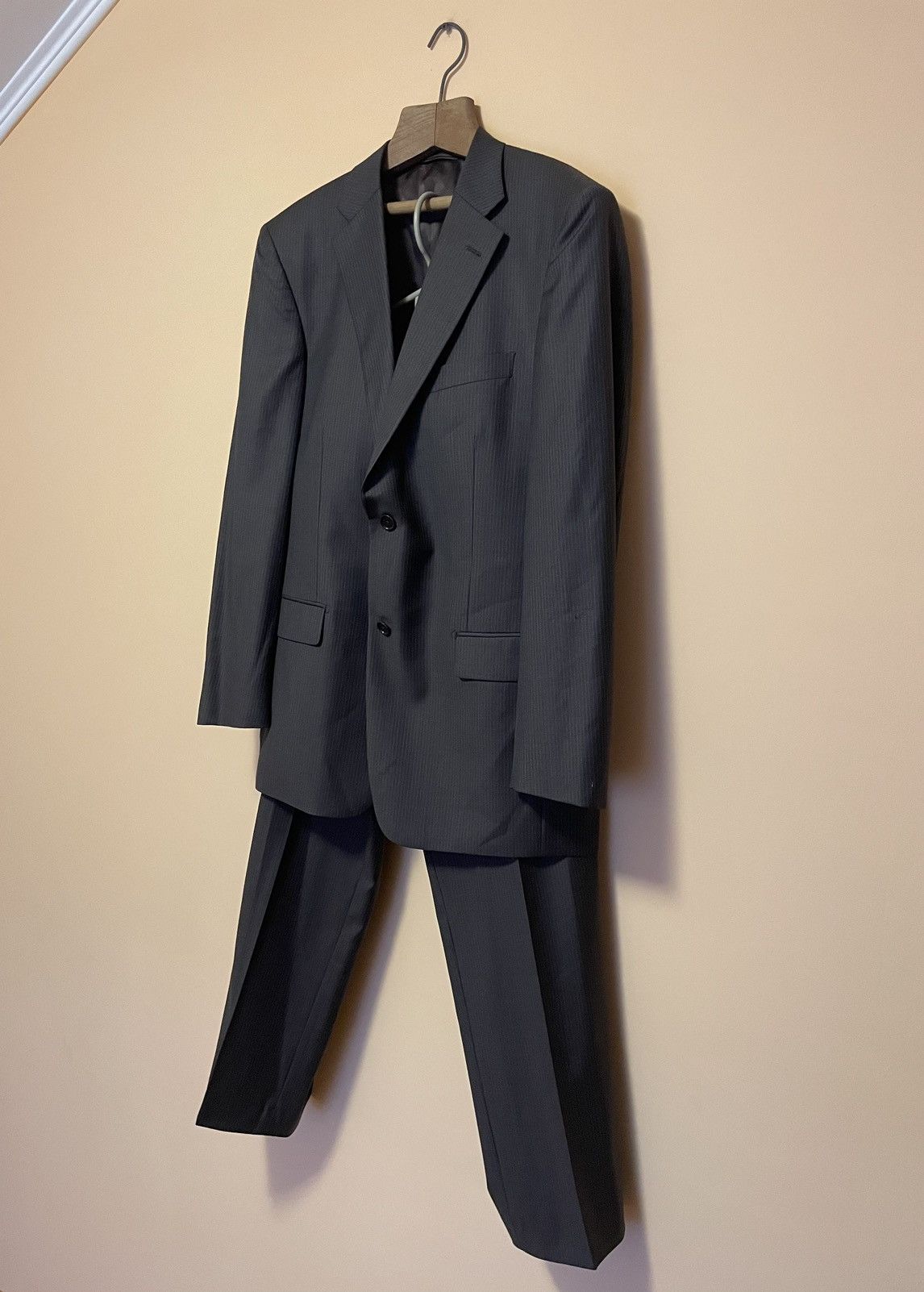 Balmain BALMAIN Wool Classic Suit Blazer/Pants Two Piece Tuxedo Size 50R - 3 Thumbnail