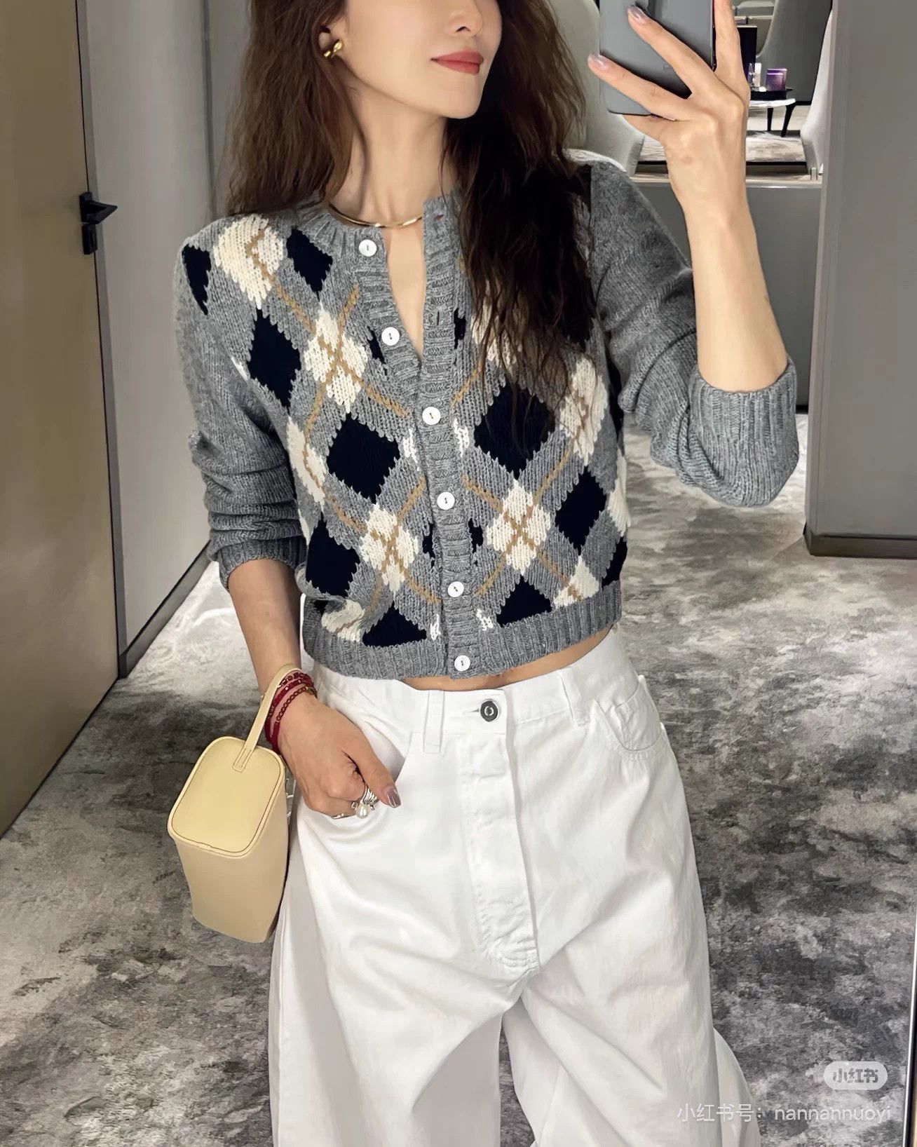 Prada Prada 26SS Argyle Cashmere Cardigan 36 Size XS / US 0-2 / IT 36-38 - 9 Thumbnail