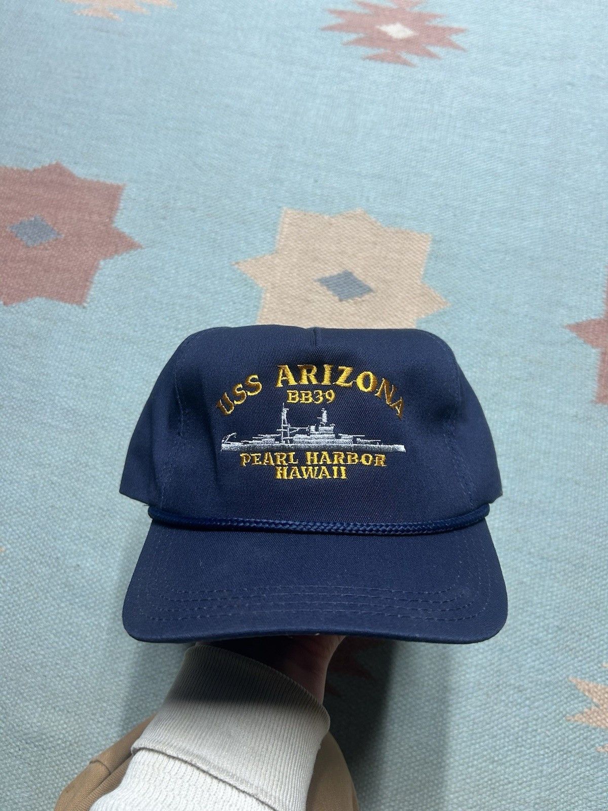Vintage Vintage SnapBac hat USS Arizona Pearl Harbor WW2 made in USA Size ONE SIZE - 2 Thumbnail