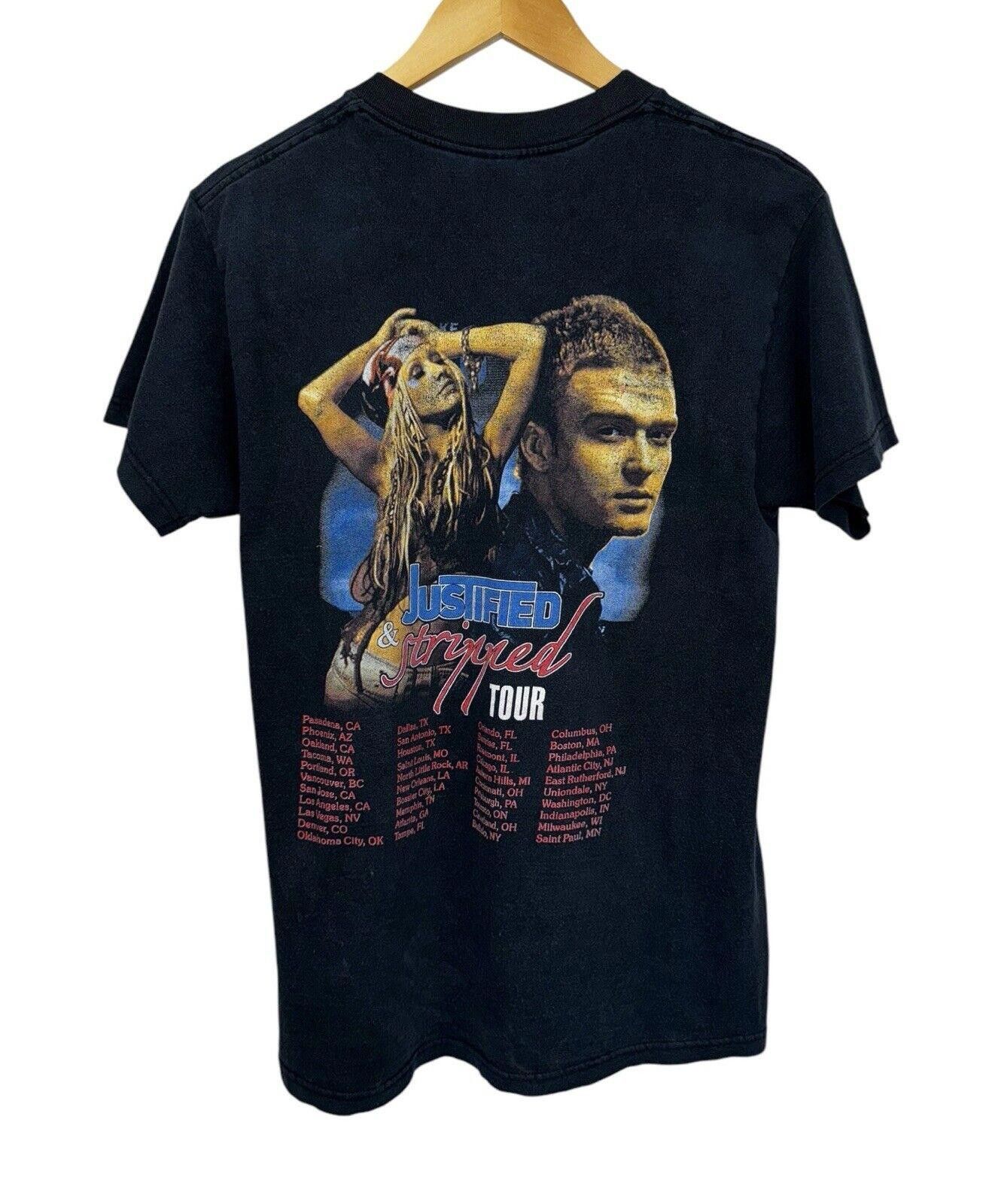 Designer Vintage Justin Timberlake Christina Aguilera Tour Rap Tee M Size US M / EU 48-50 / 2 - 2 Thumbnail