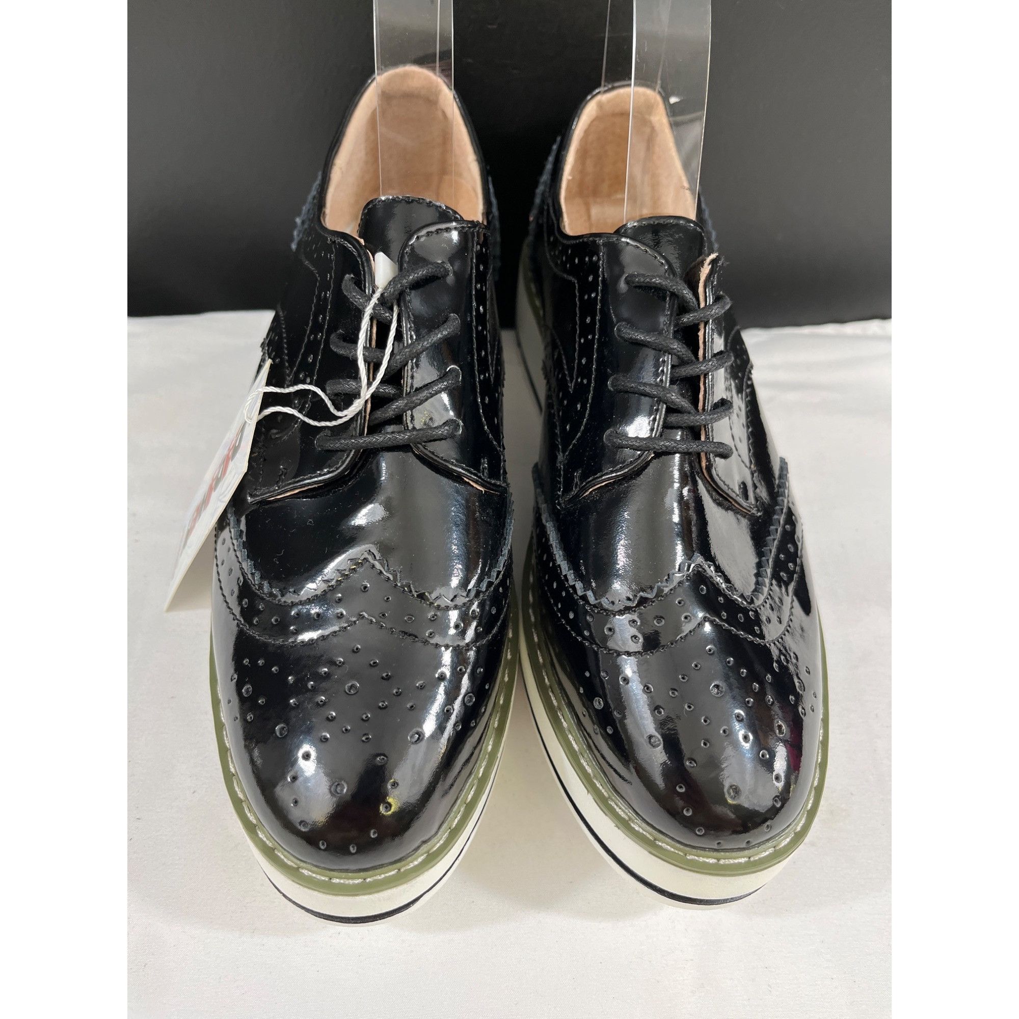 Other DADAWEN Women's Black Platform Oxford Size 8.5 SKU 6216 Size US 8.5 / IT 38.5 - 2 Thumbnail