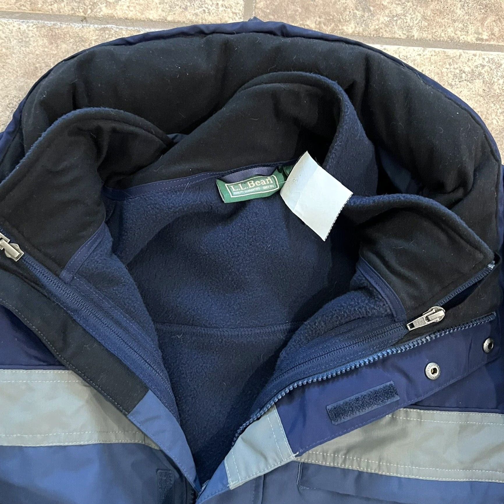 Vintage L.L. Bean Windbreaker Jacket Men XL Blue Fleece Lined 2-in-1 Outdoor Outerwear Size US XL / EU 56 / 4 - 2 Thumbnail