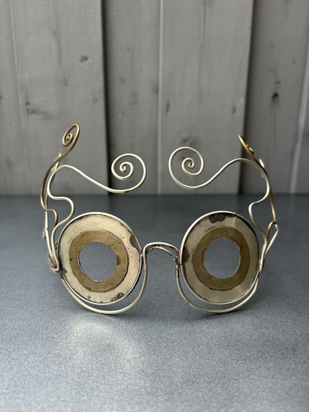 Vintage Vintage Handmade Metal Headpiece Steampunk Costume Chrome OS Size ONE SIZE - 2 Thumbnail