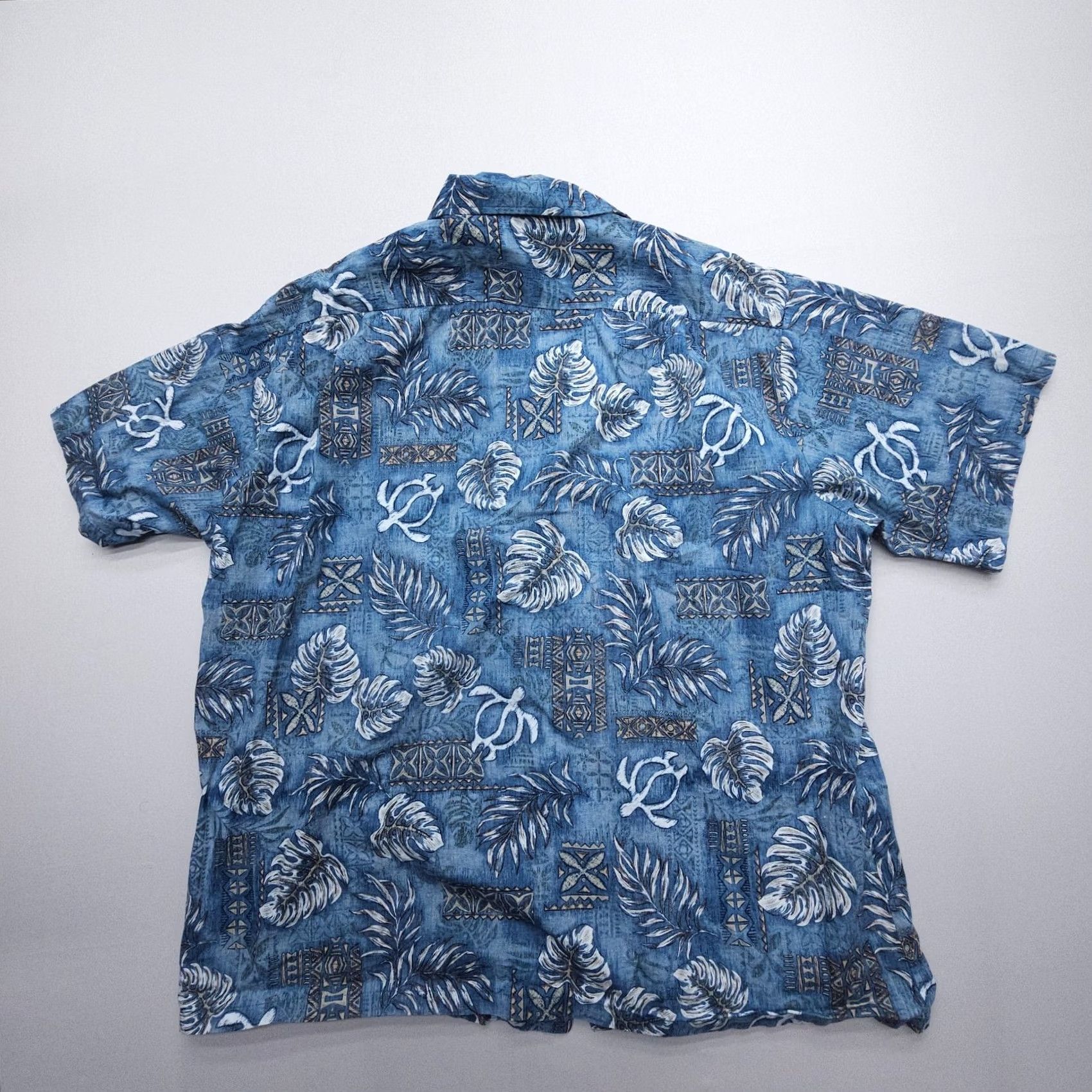 Vintage VINTAGE RJC Hawaiian Shirt Mens 3X Tropical Sea Turtle Print Blue Made USA Travel Size US XXL / EU 58 / 5 - 2 Thumbnail